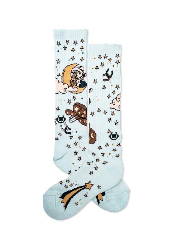 Lucky Cosmic Cowgirl Performance Socks Women's Mid-Calf Socks Western Fashion by Lane