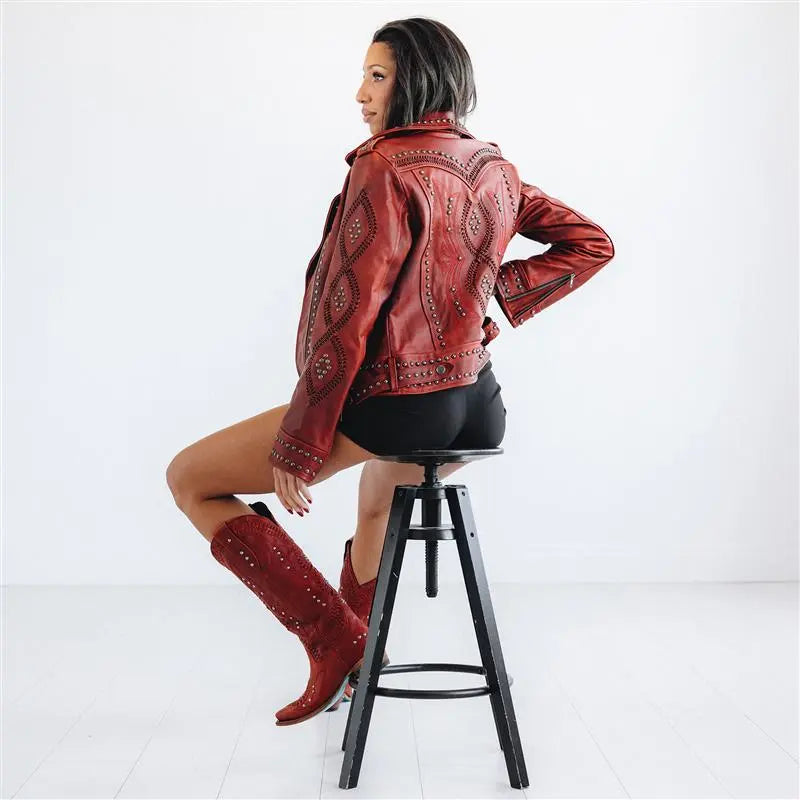 Cossette Jacket - Smoldering Ruby Jackets Western Fashion by Lane