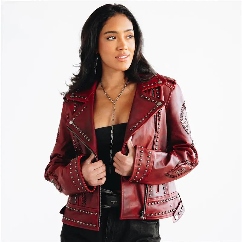 Cossette Jacket - Smoldering Ruby Jackets Western Fashion by Lane