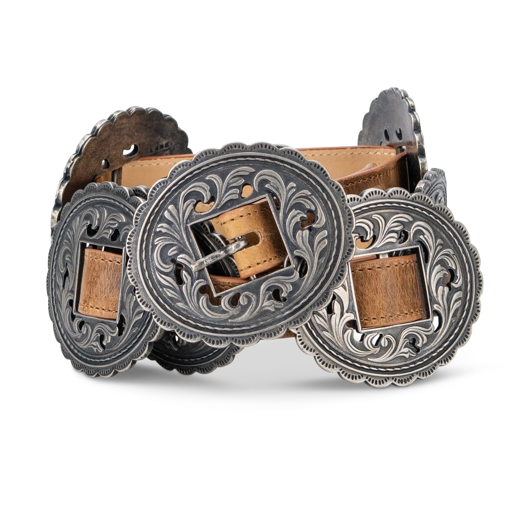 Lane Silver Concho Belt - Desert Clay Belt Western Fashion by Lane