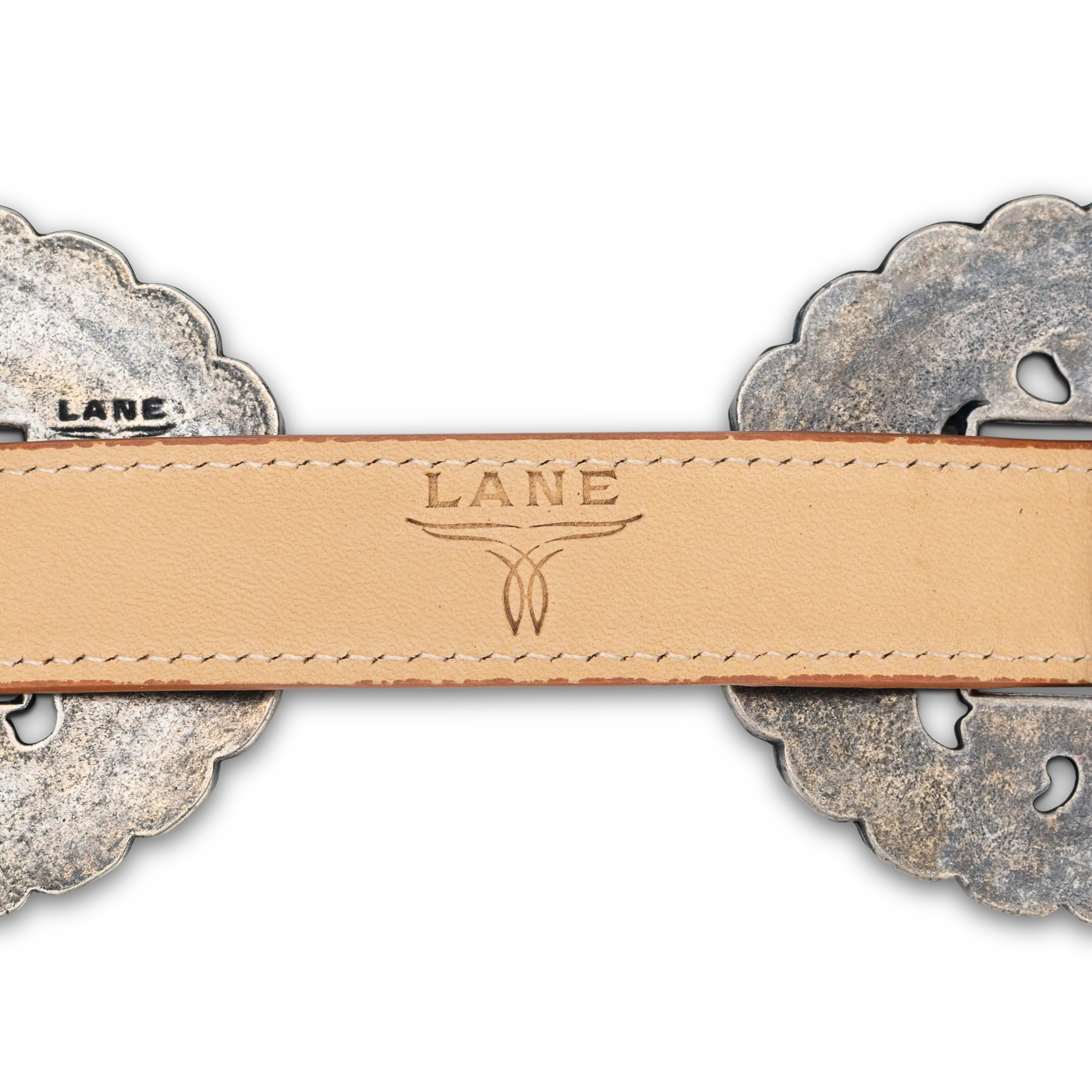 Lane Silver Concho Belt - Jet Black Belt Western Fashion by Lane