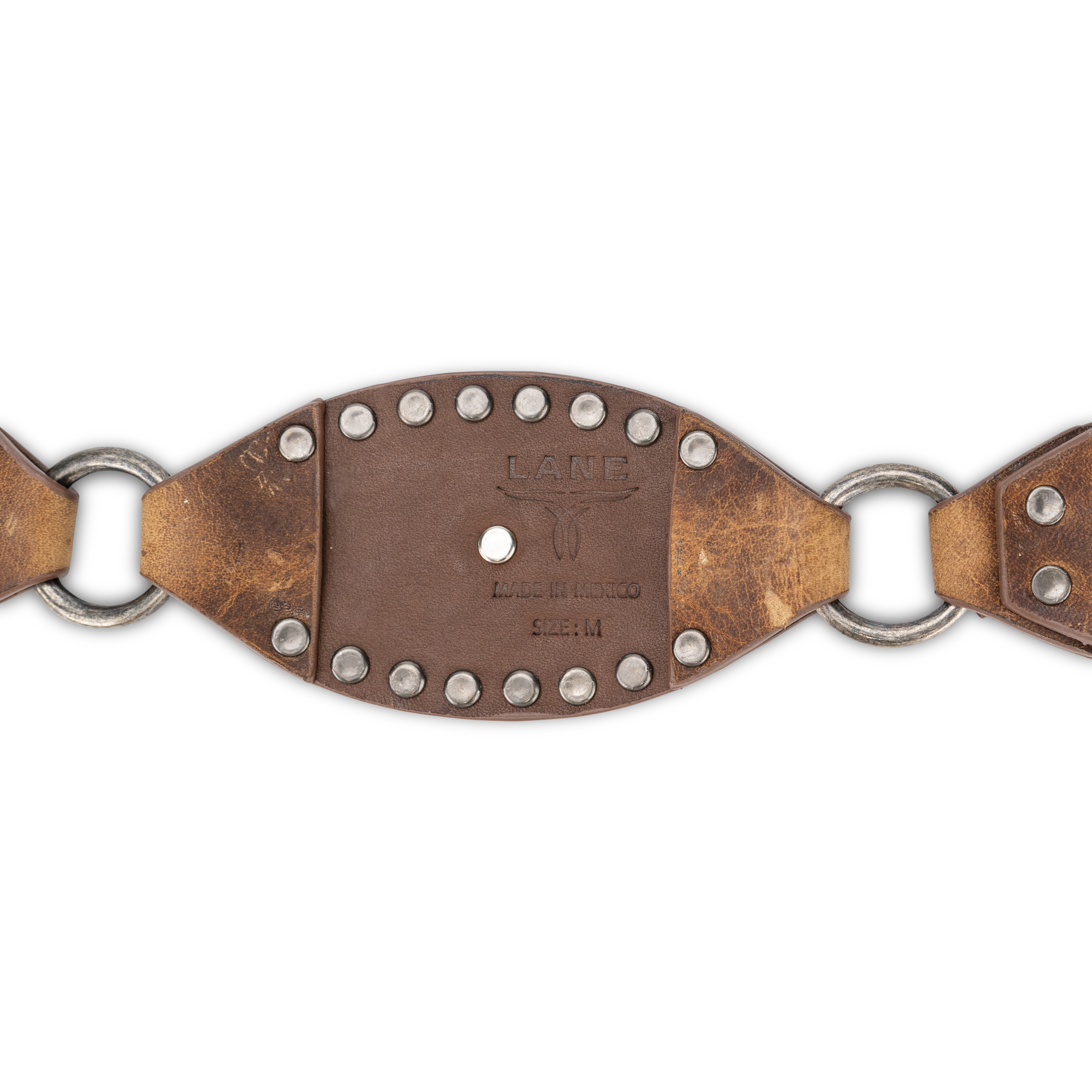 Lane Silver Disc Belt - Desert Clay Belt Western Fashion by Lane