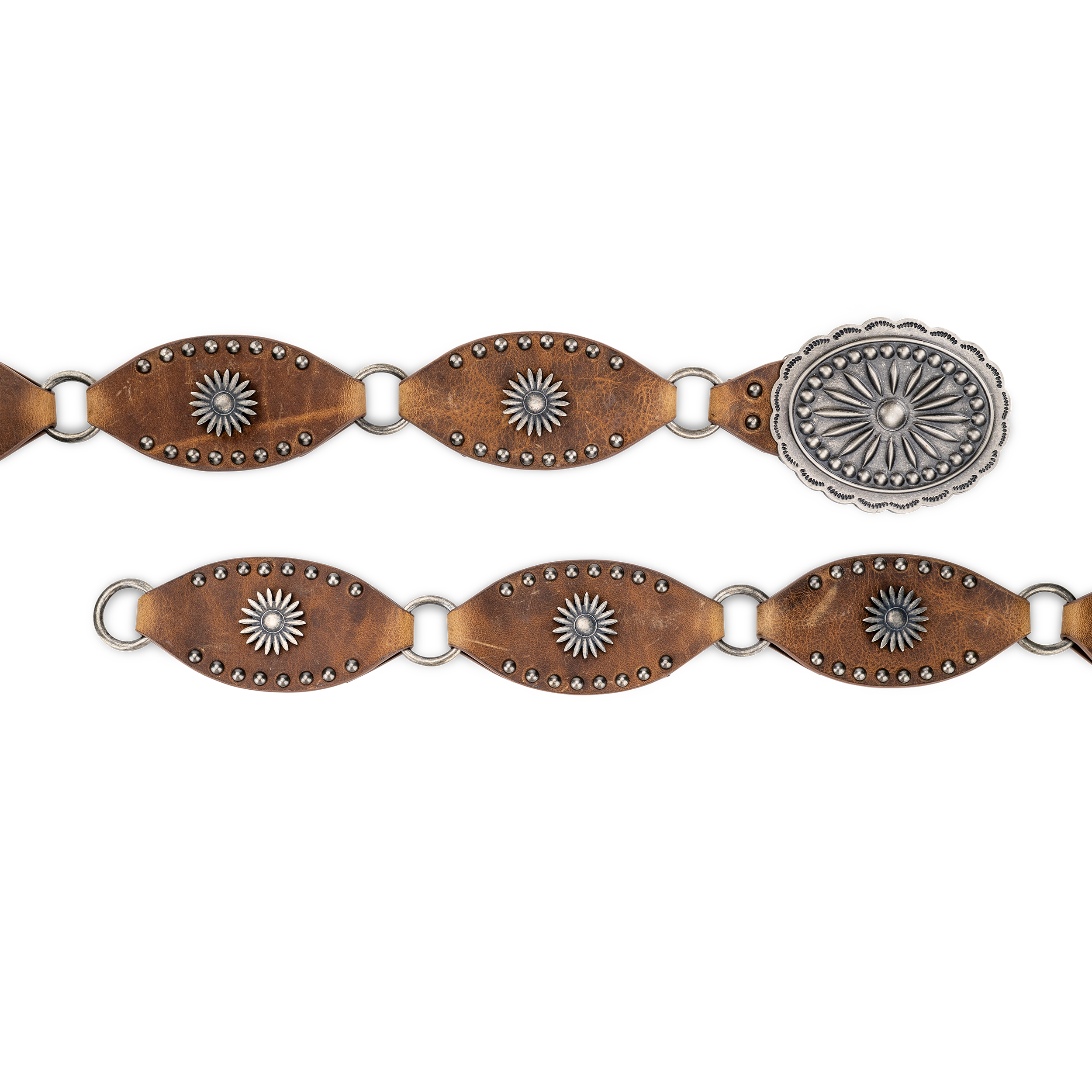 Lane Silver Disc Belt - Desert Clay Belt Western Fashion by Lane