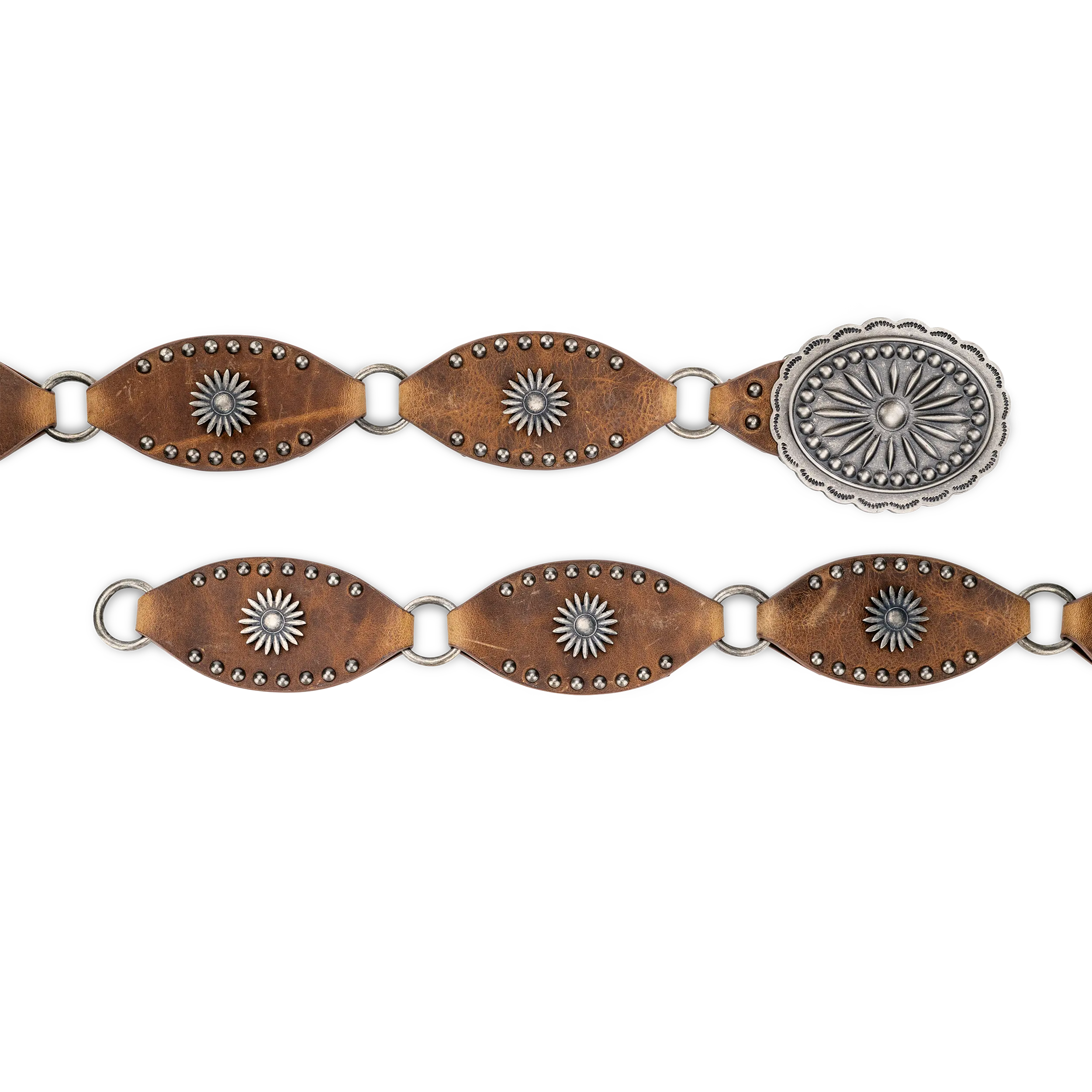 Lane Silver Disc Belt - Desert Clay Belt Western Fashion by Lane