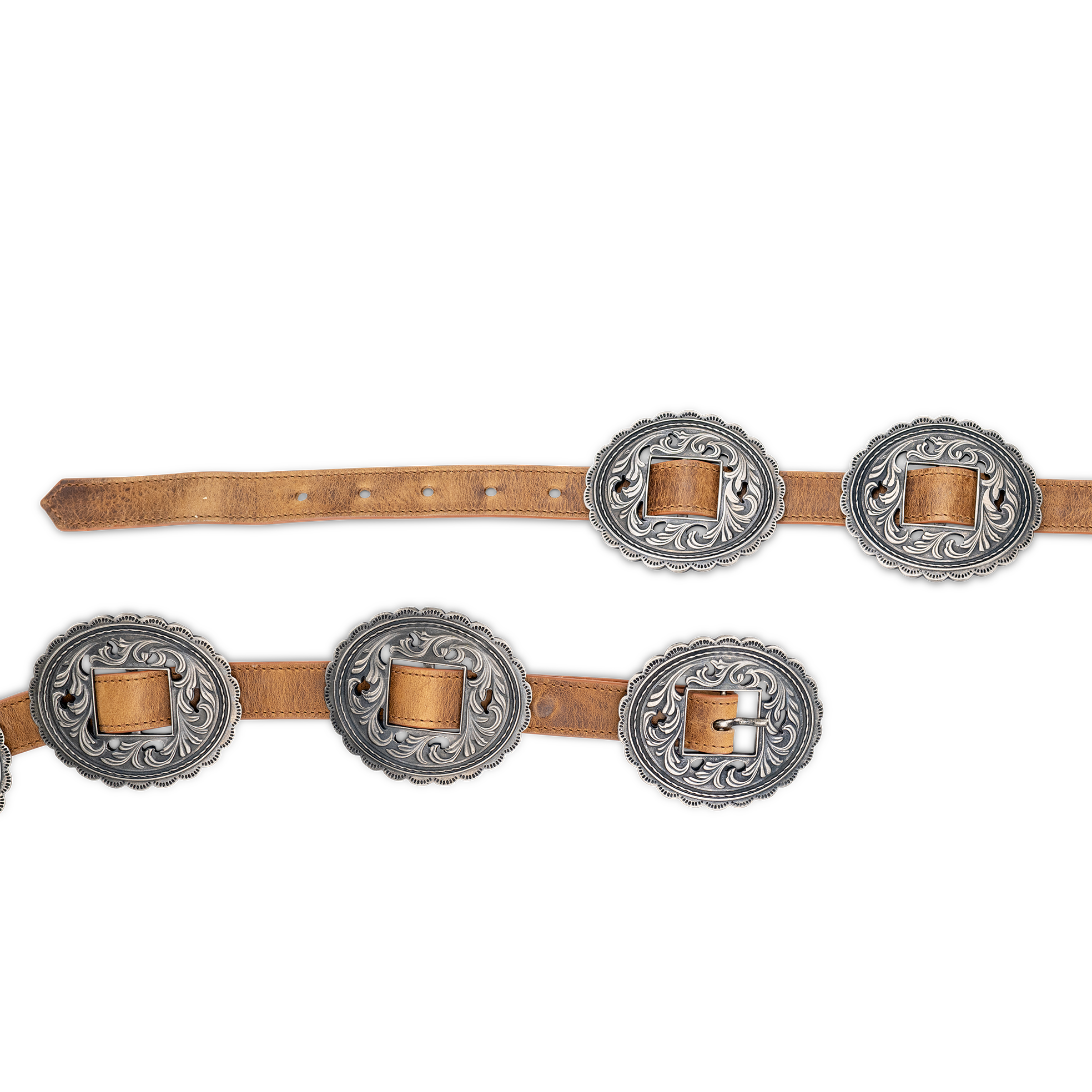 Lane Silver Concho Belt - Desert Clay Belt Western Fashion by Lane