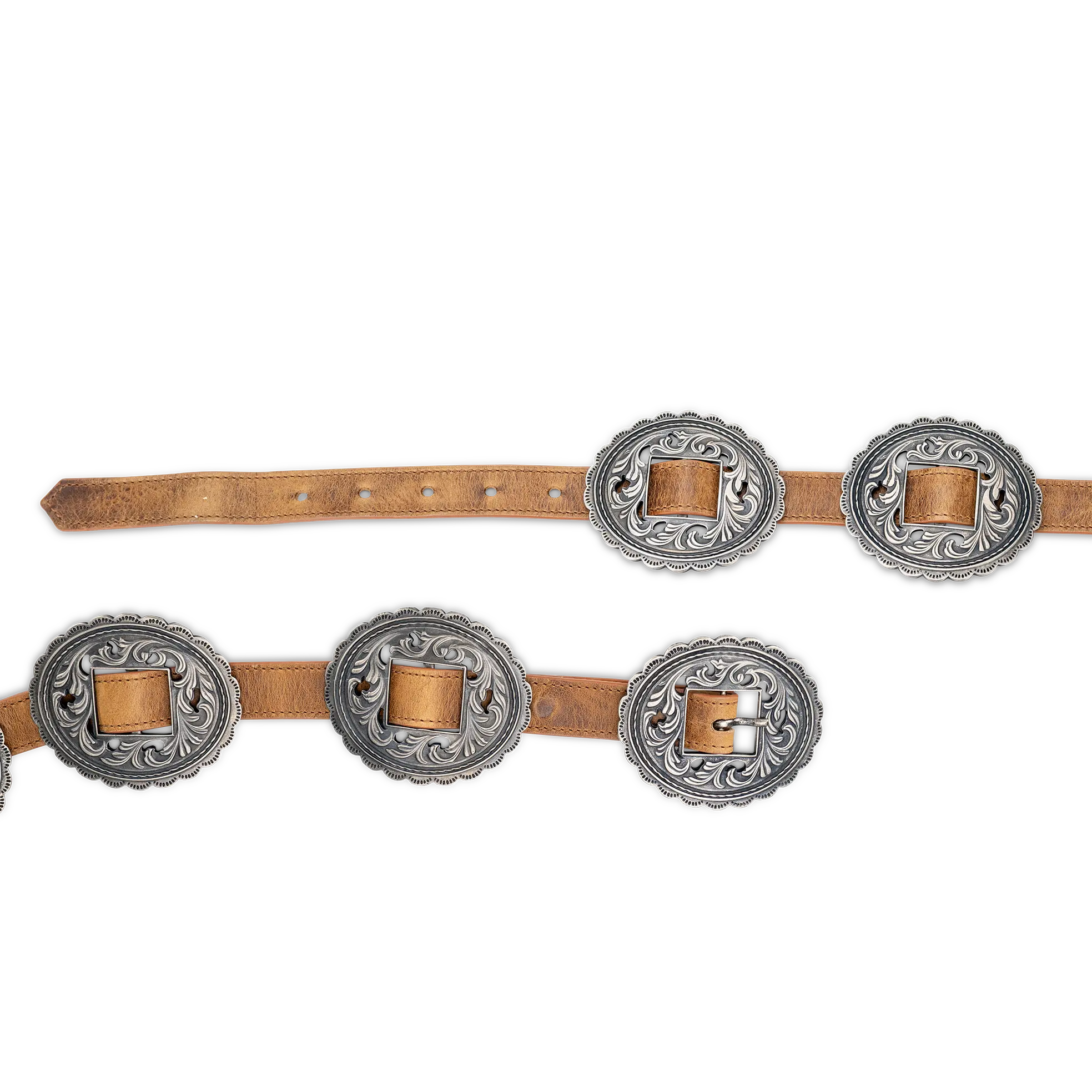 Lane Silver Concho Belt - Desert Clay Belt Western Fashion by Lane
