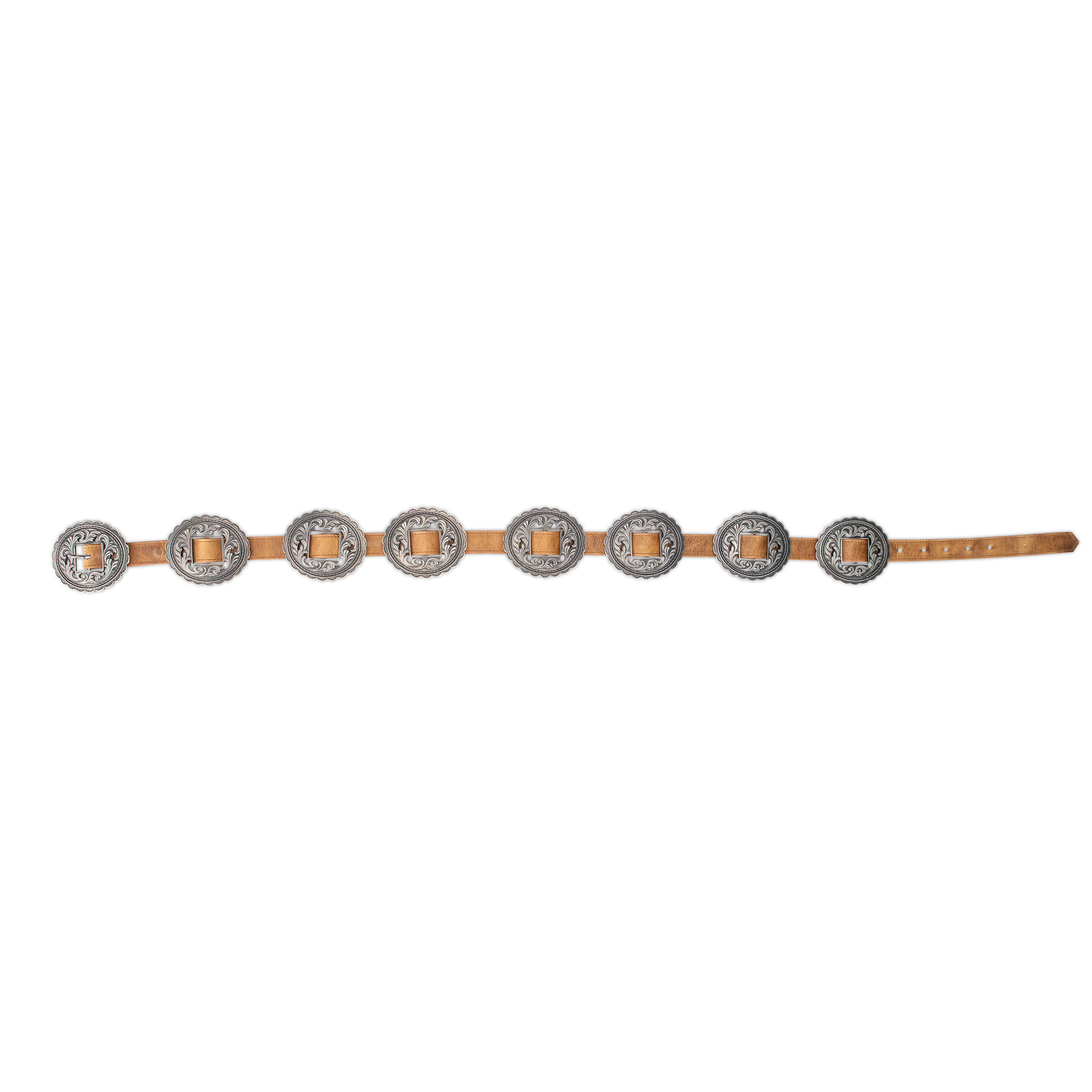 Lane Silver Concho Belt - Desert Clay Belt Western Fashion by Lane
