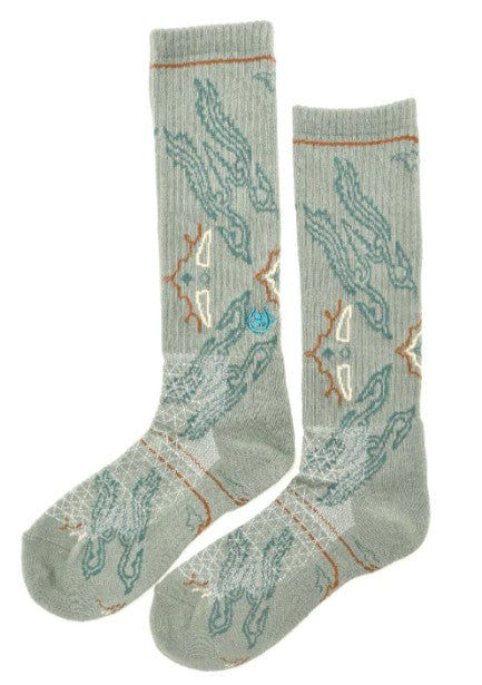 Fringe Tucumcari Gray Performance Socks Women's Mid-Calf Socks Western Fashion by Lane