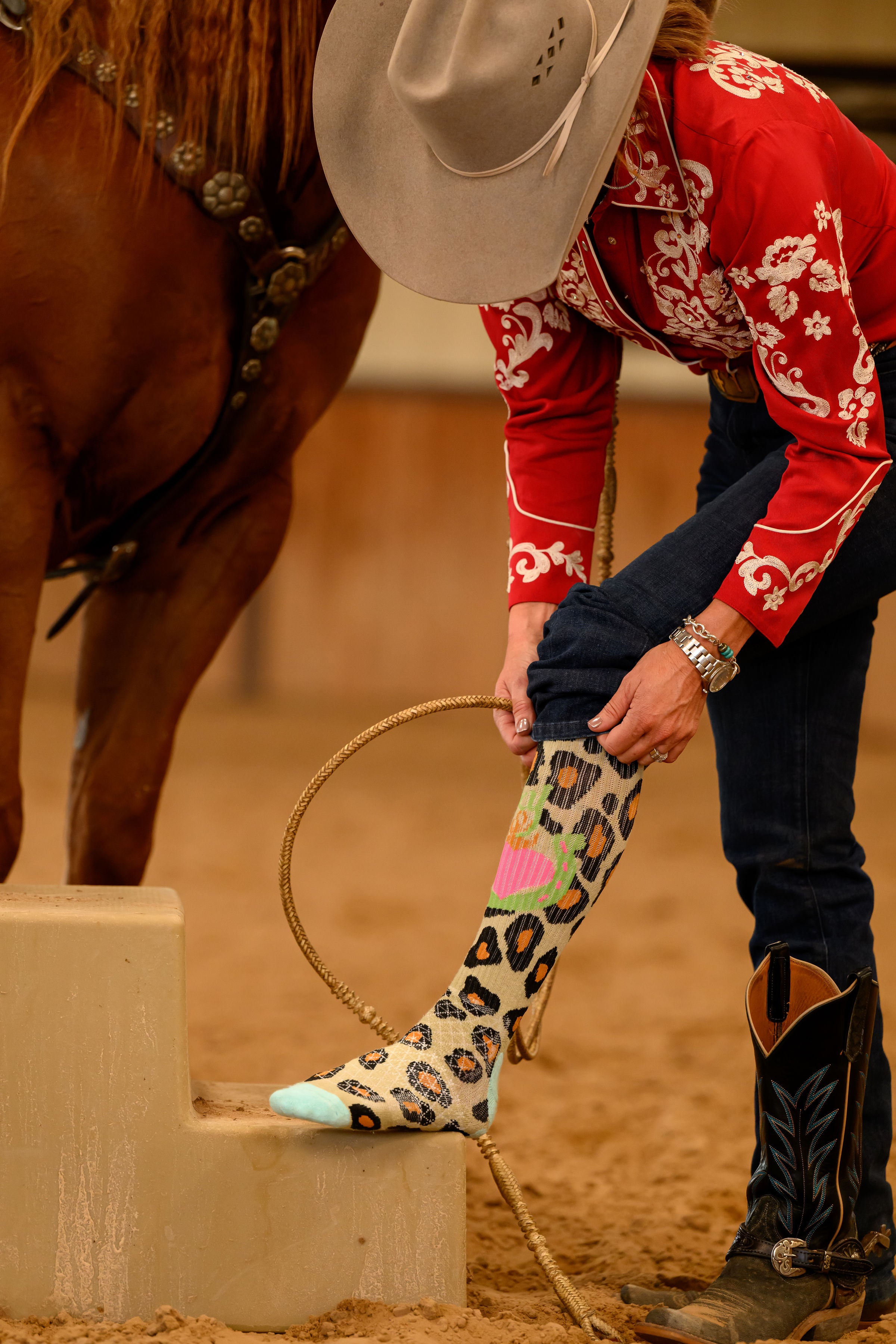 Lucky Leopard Diva Performance Socks