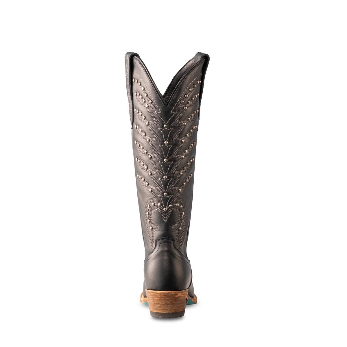 Studded Squash Blossom - Jet Black Ladies Boot Western Fashion by Lane