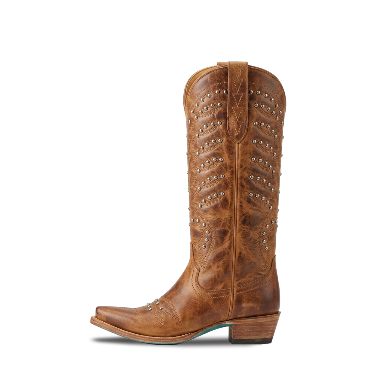 Studded Squash Blossom Boot - Desert Clay Ladies Boot Western Fashion by Lane