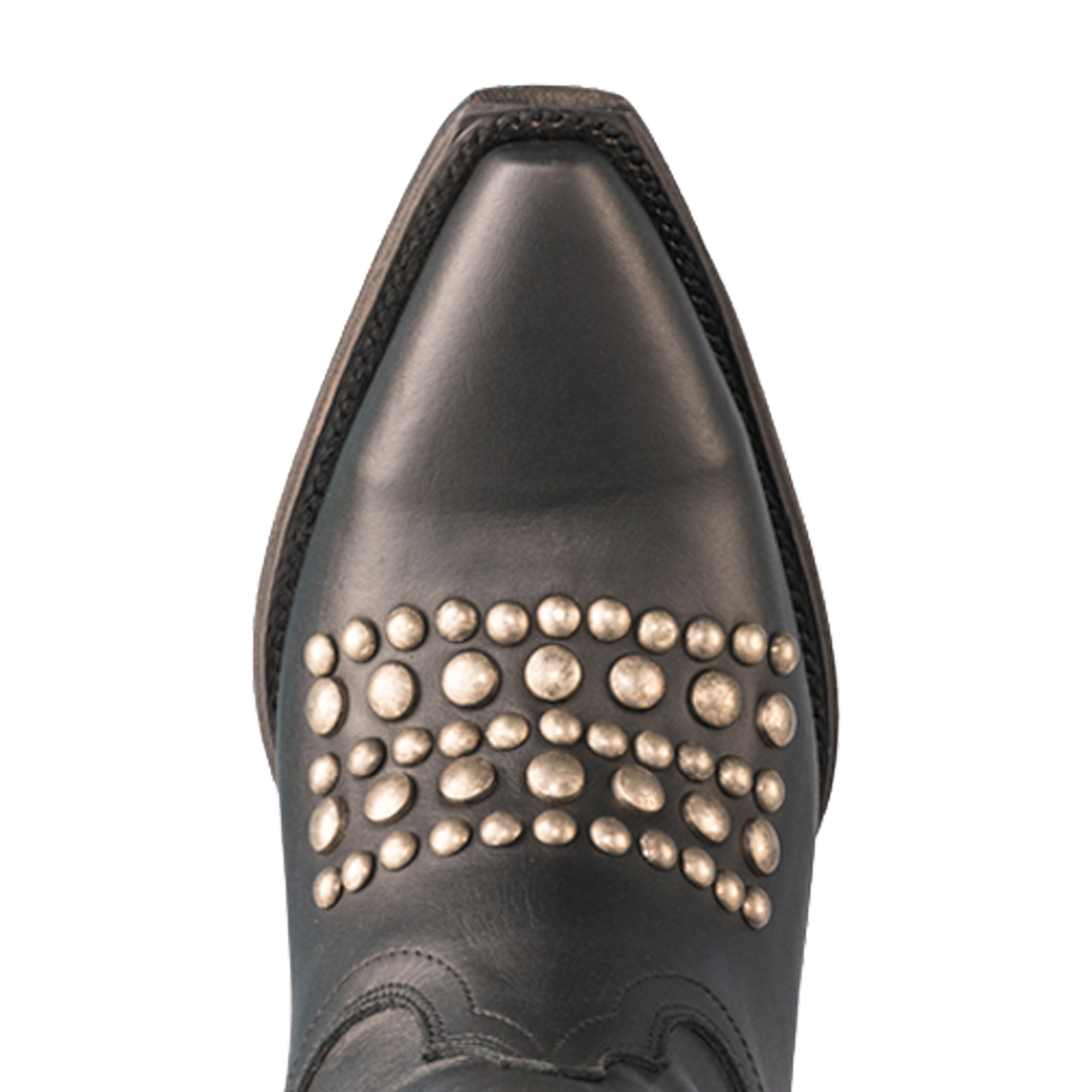Studded Helix Knee High - Jet Black Lane Boots