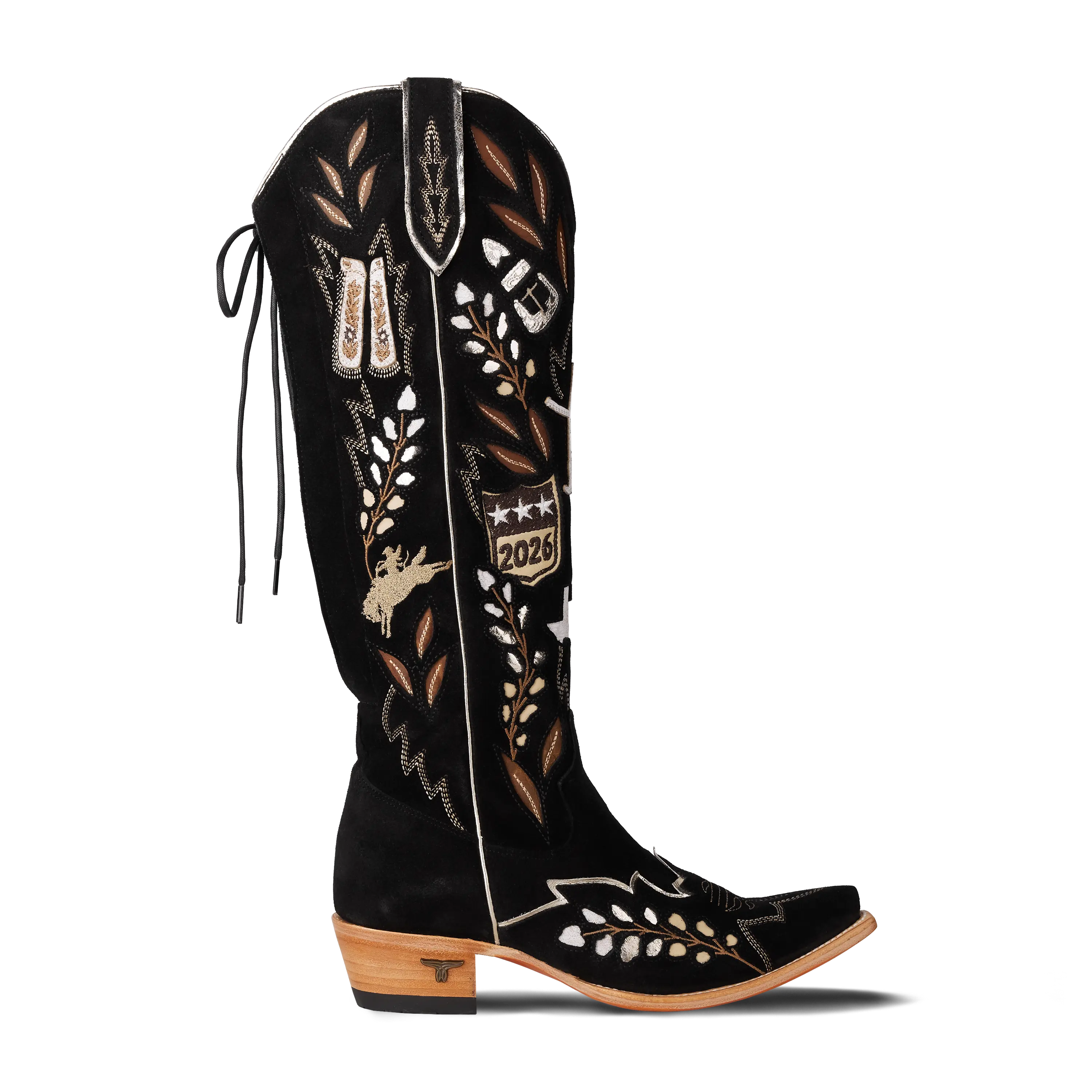 RODEOHOUSTON® Women's Knee High 2026 Limited Edition - Jet Black **FINAL SALE** Ladies Boot Western Fashion by Lane
