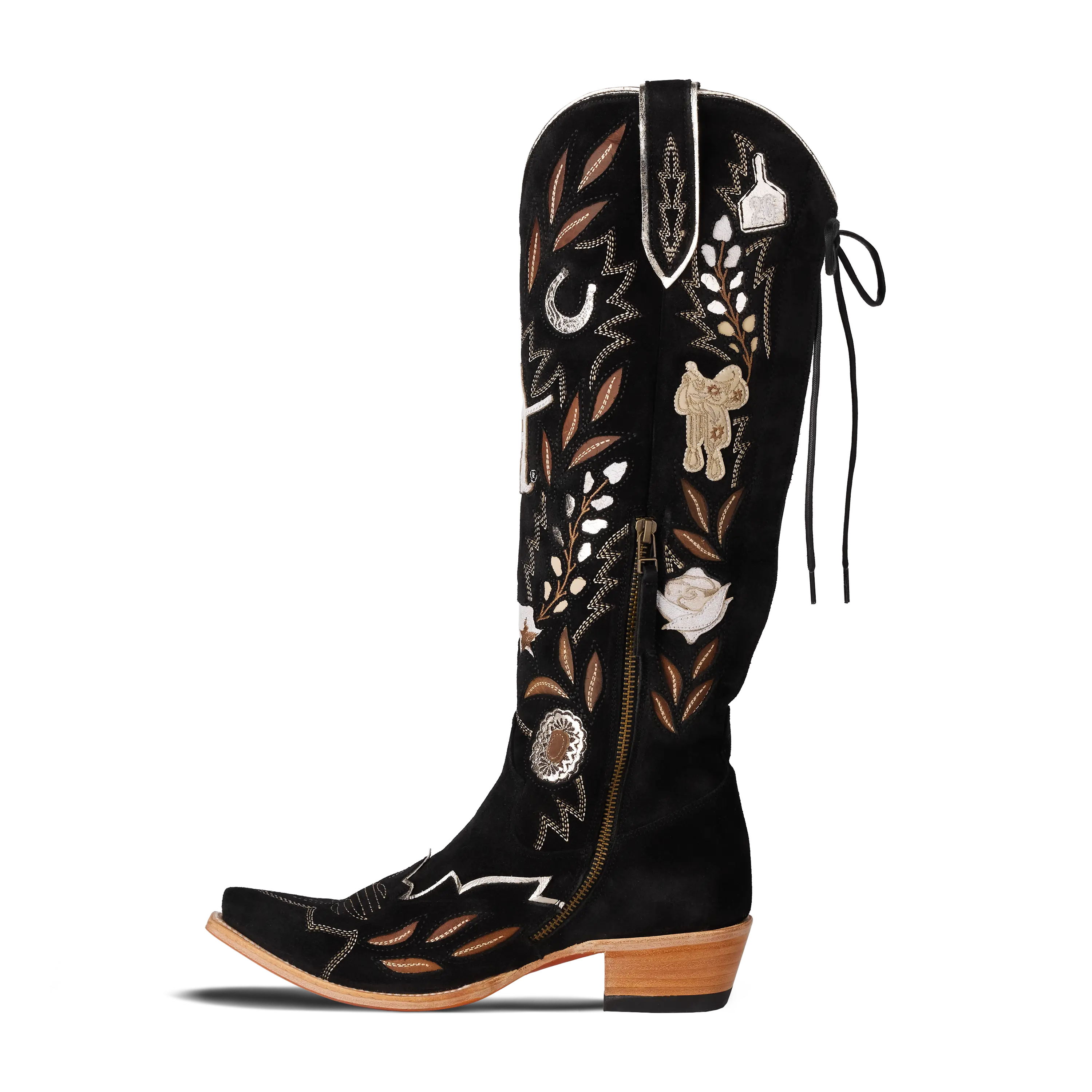 RODEOHOUSTON® Women's Knee High 2026 Limited Edition - Jet Black **FINAL SALE** Ladies Boot Western Fashion by Lane