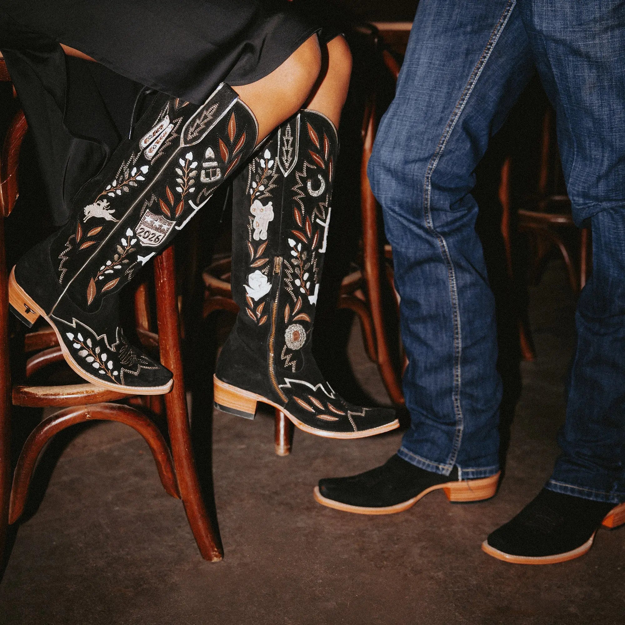 RODEOHOUSTON® Women's Knee High 2026 Limited Edition - Jet Black **FINAL SALE** Ladies Boot Western Fashion by Lane