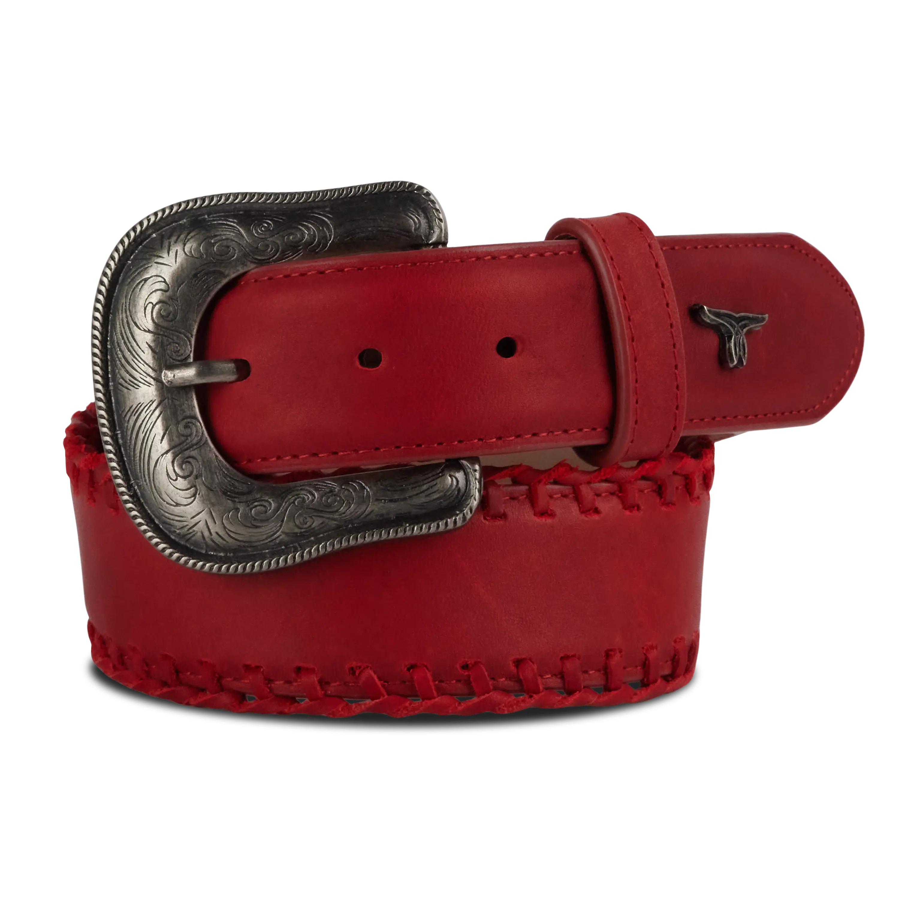 1.5 Woven Laced Belt with Single Buckle - Smoldering Ruby Belt Smoldering Ruby Western Fashion by Lane