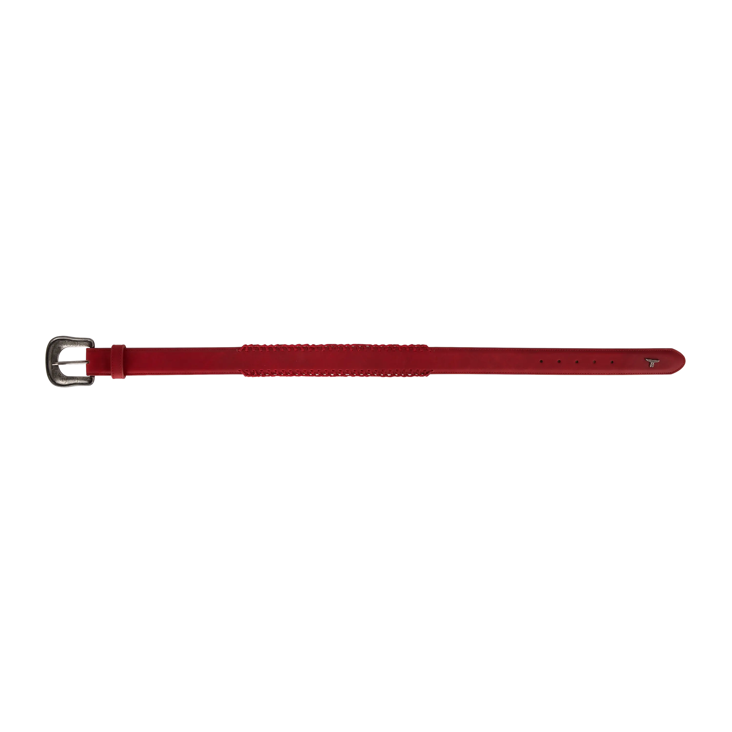 1.5 Woven Laced Belt with Single Buckle - Smoldering Ruby Belt Western Fashion by Lane