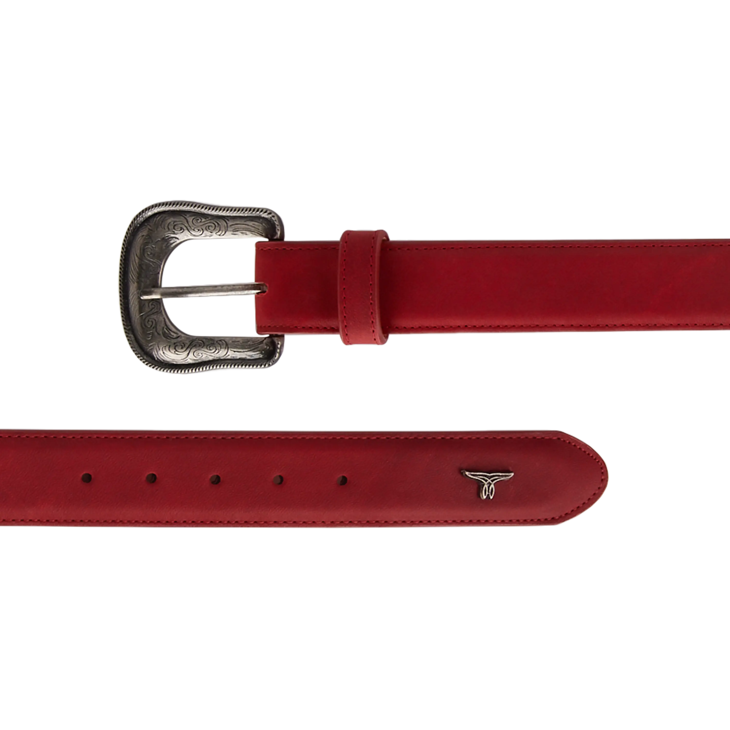 1.5 Woven Laced Belt with Single Buckle - Smoldering Ruby Belt Western Fashion by Lane
