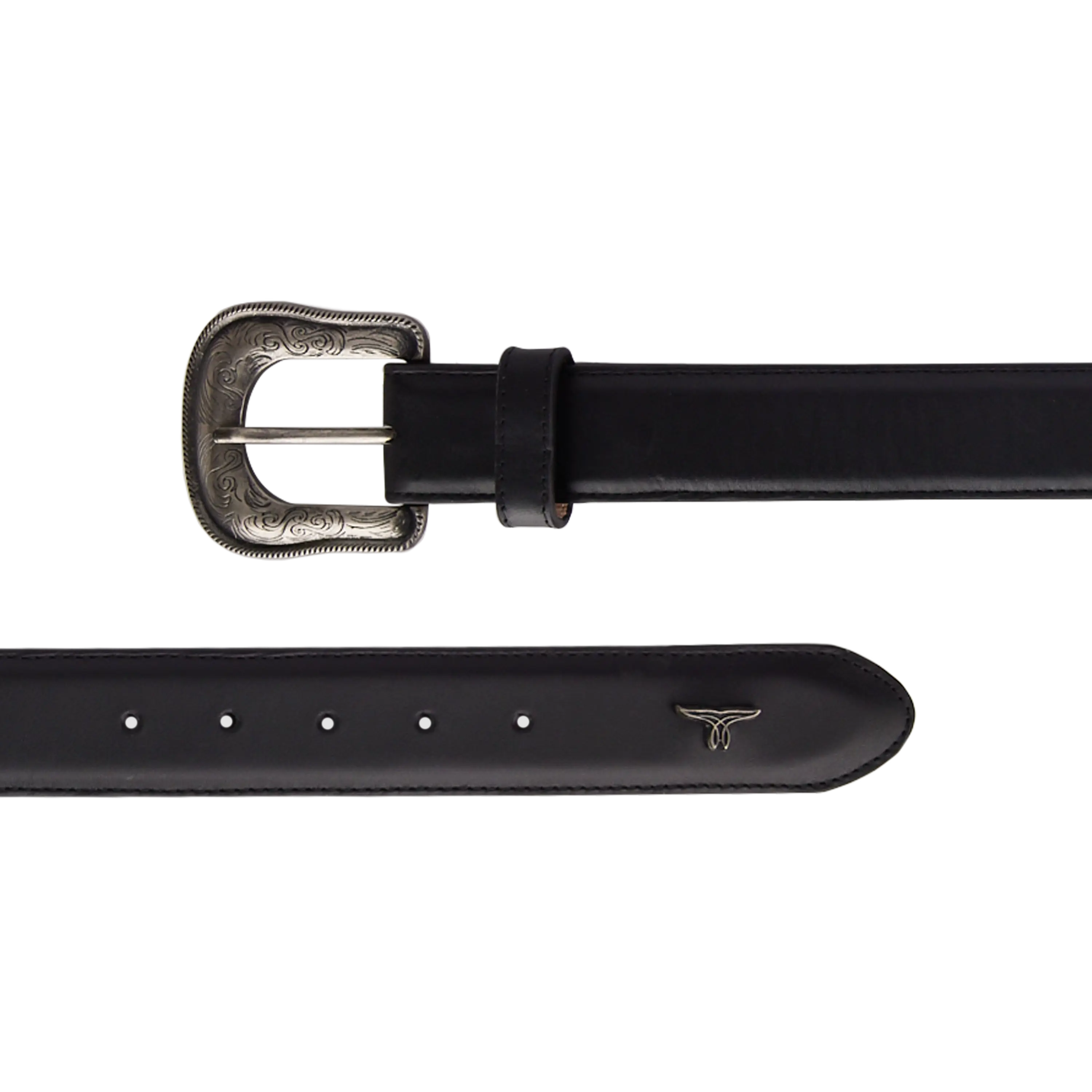 1.5 Woven Laced Belt with Single Buckle - Jet Black Belt Western Fashion by Lane