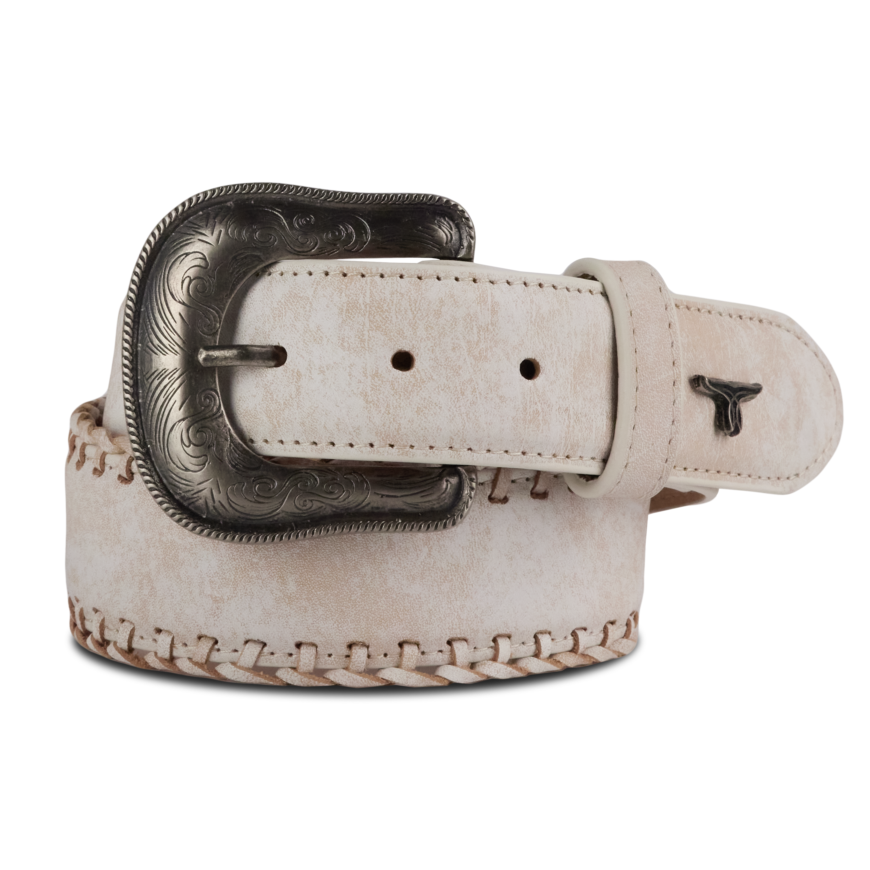 1.5 Woven Laced Belt with Single Buckle - Ceramic Crackle Belt Ceramic Crackle Western Fashion by Lane