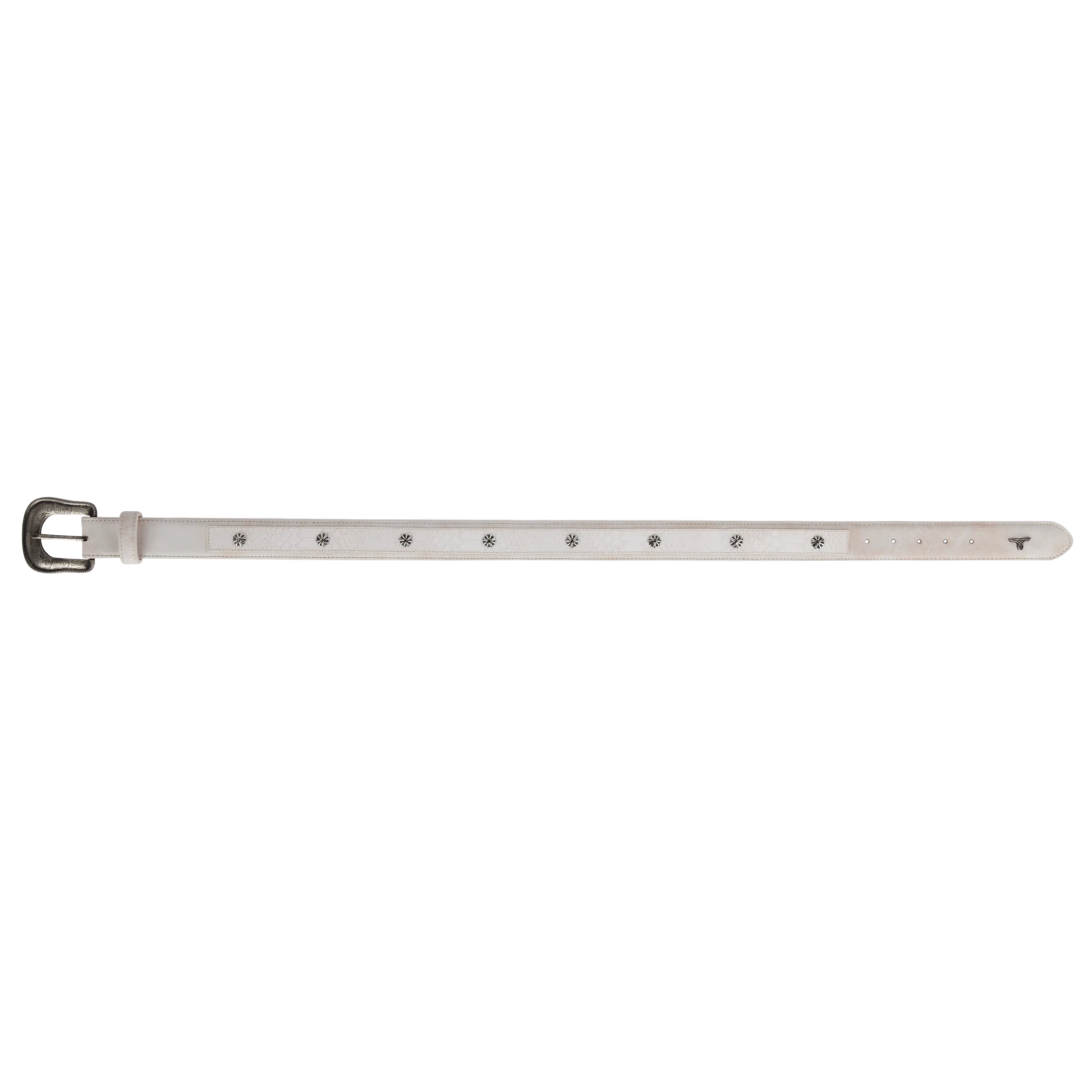 1.5 Overlay Showdown Belt with Conchos and Single Buckle - Ceramic Crackle Belt Western Fashion by Lane