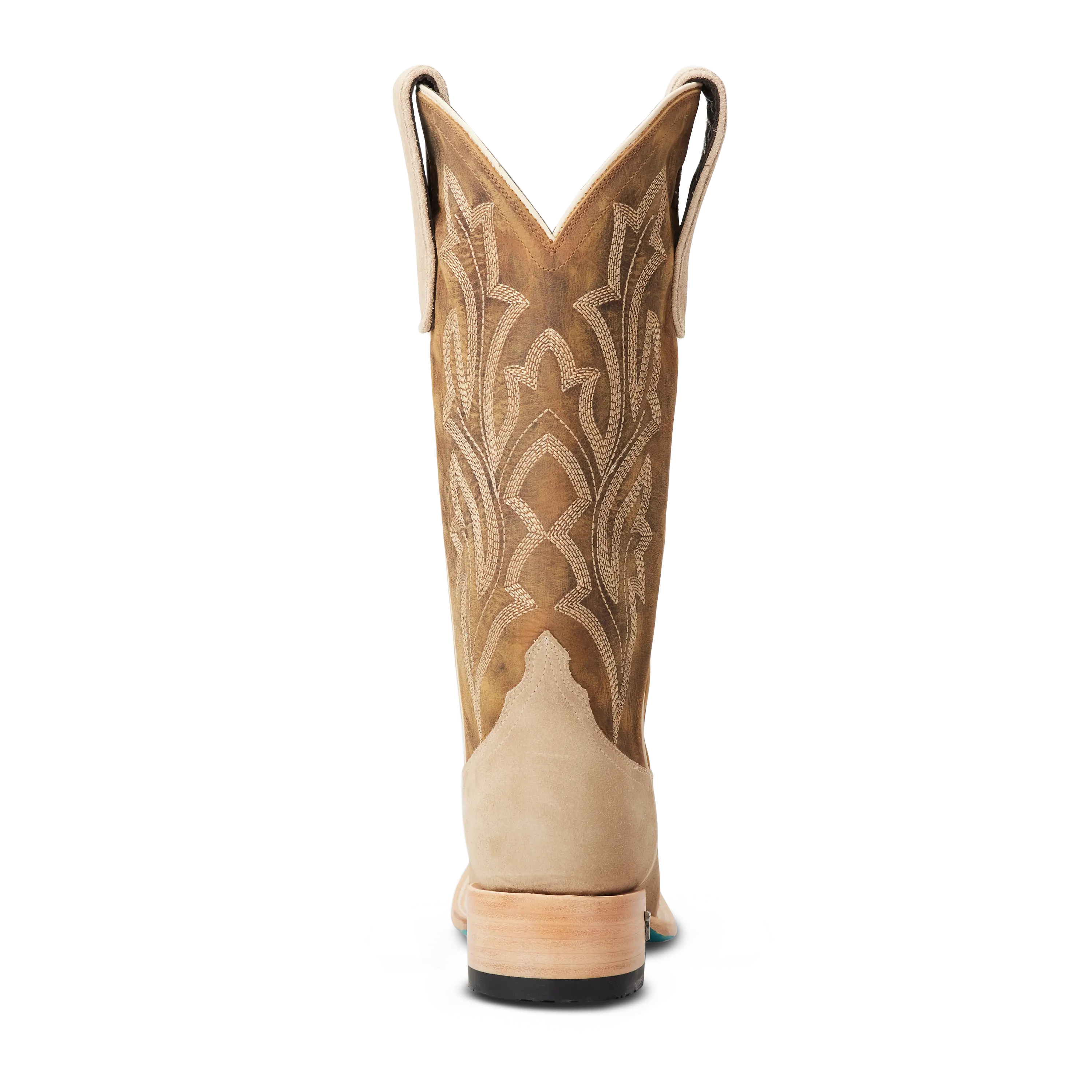 Classic Square Boot - Latte Suede and Burnt Caramel Ladies Boot Western Fashion by Lane