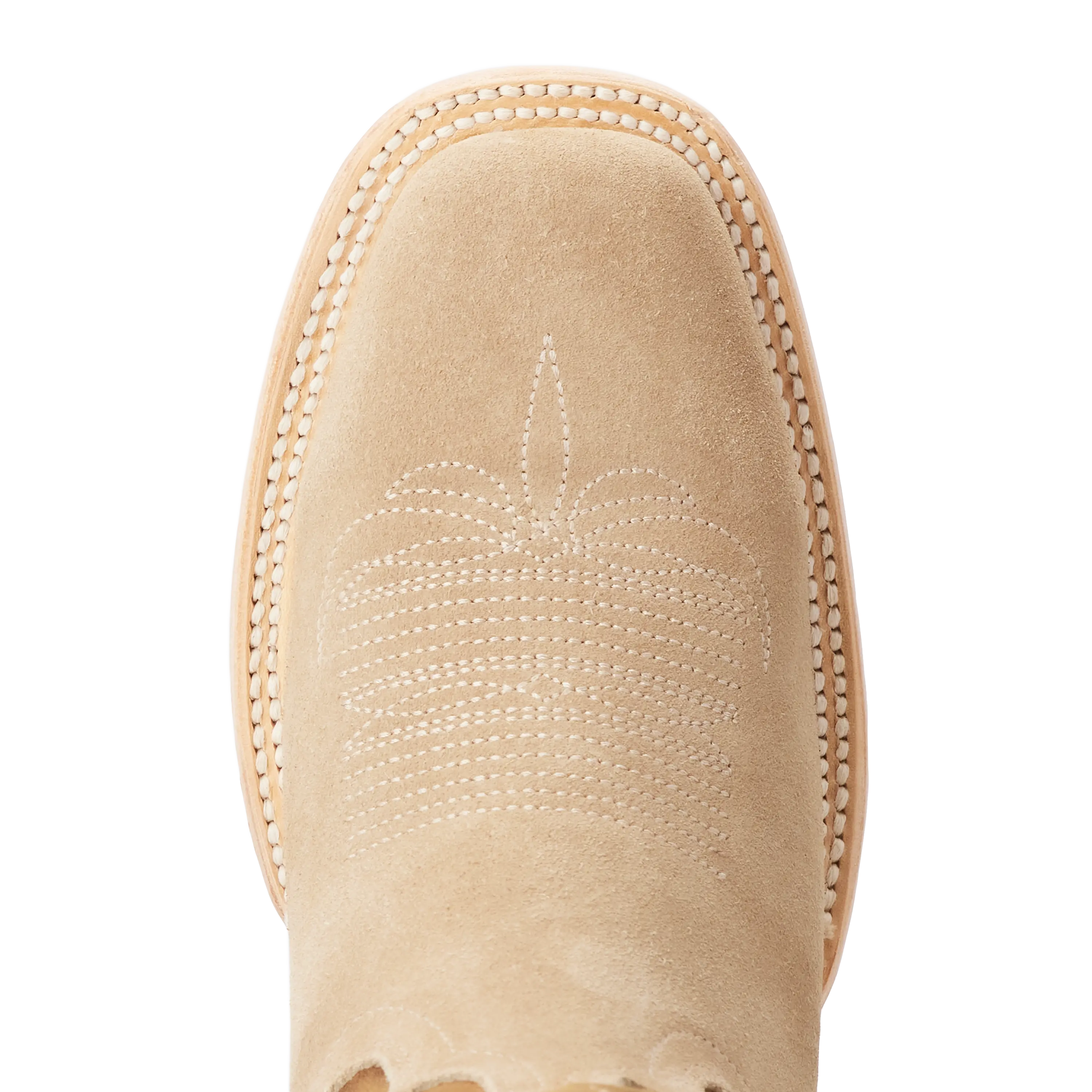 Classic Square Boot - Latte Suede and Burnt Caramel Ladies Boot Western Fashion by Lane