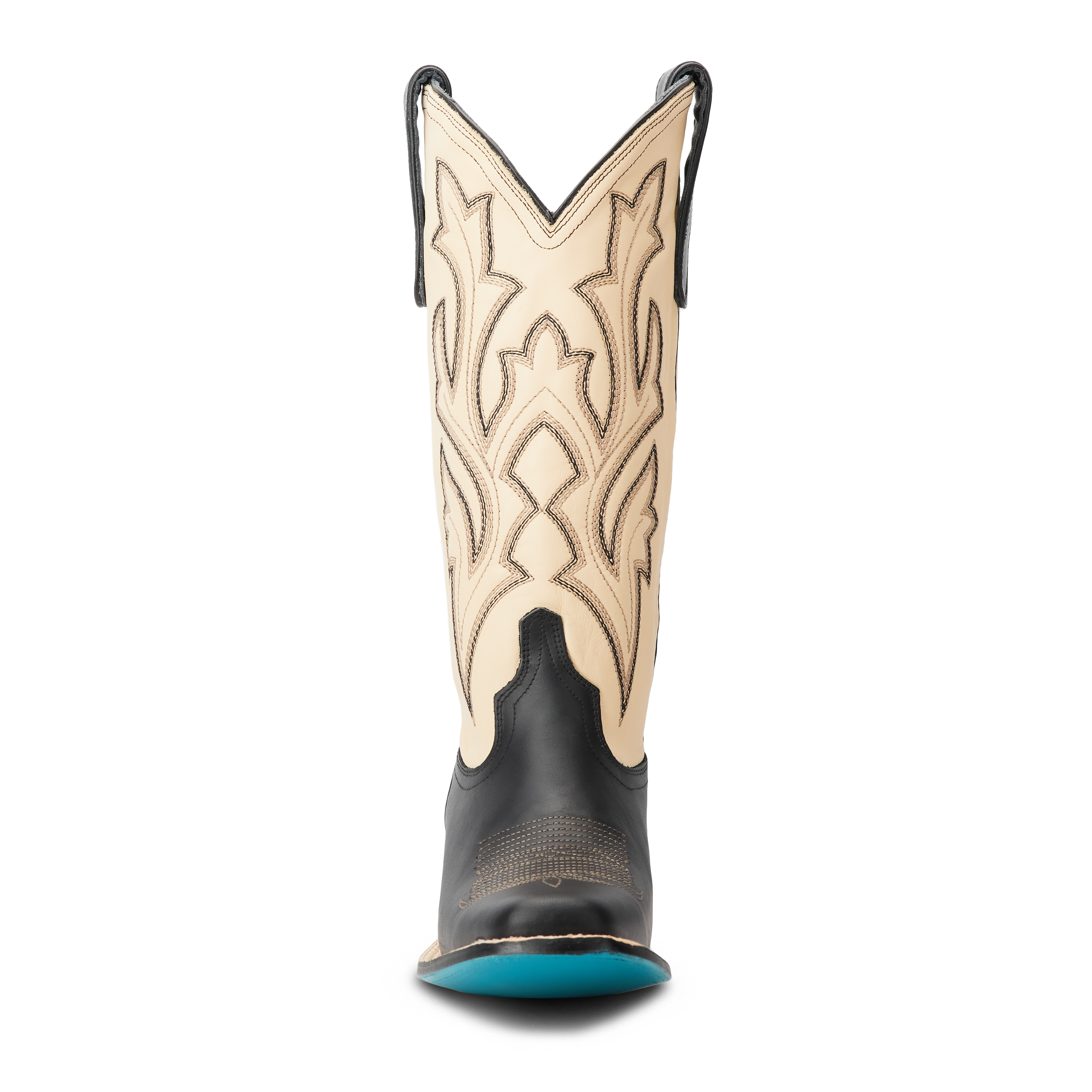 Classic Square - IO Jet black & Pale Ivory Ladies Boot Western Fashion by Lane
