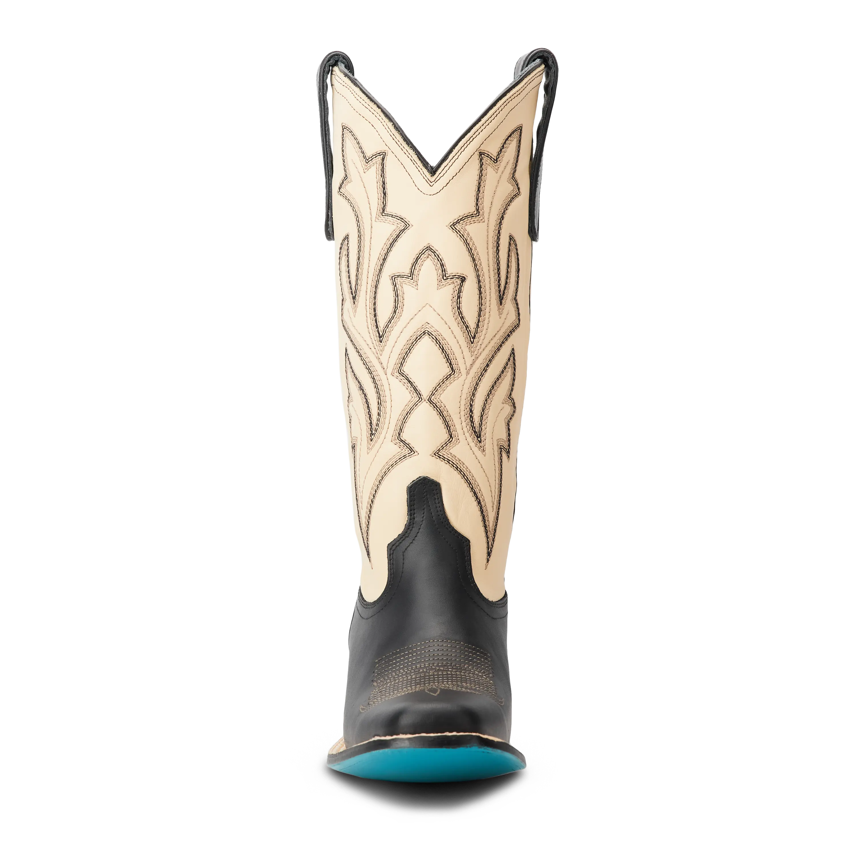 Classic Square - IO Jet black & Pale Ivory Ladies Boot Western Fashion by Lane