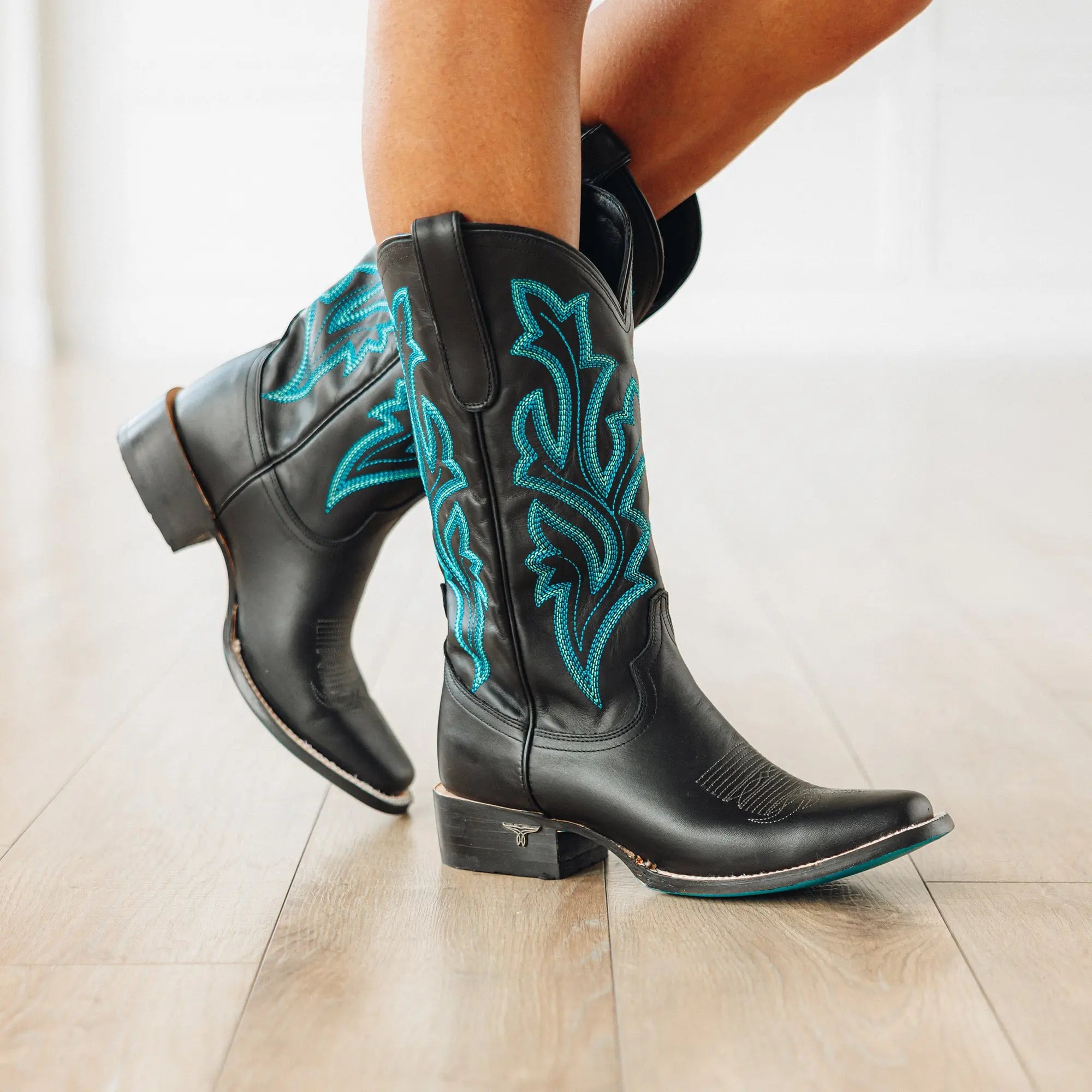 Classic Square Boot - Jet Black Ladies Boot Western Fashion by Lane