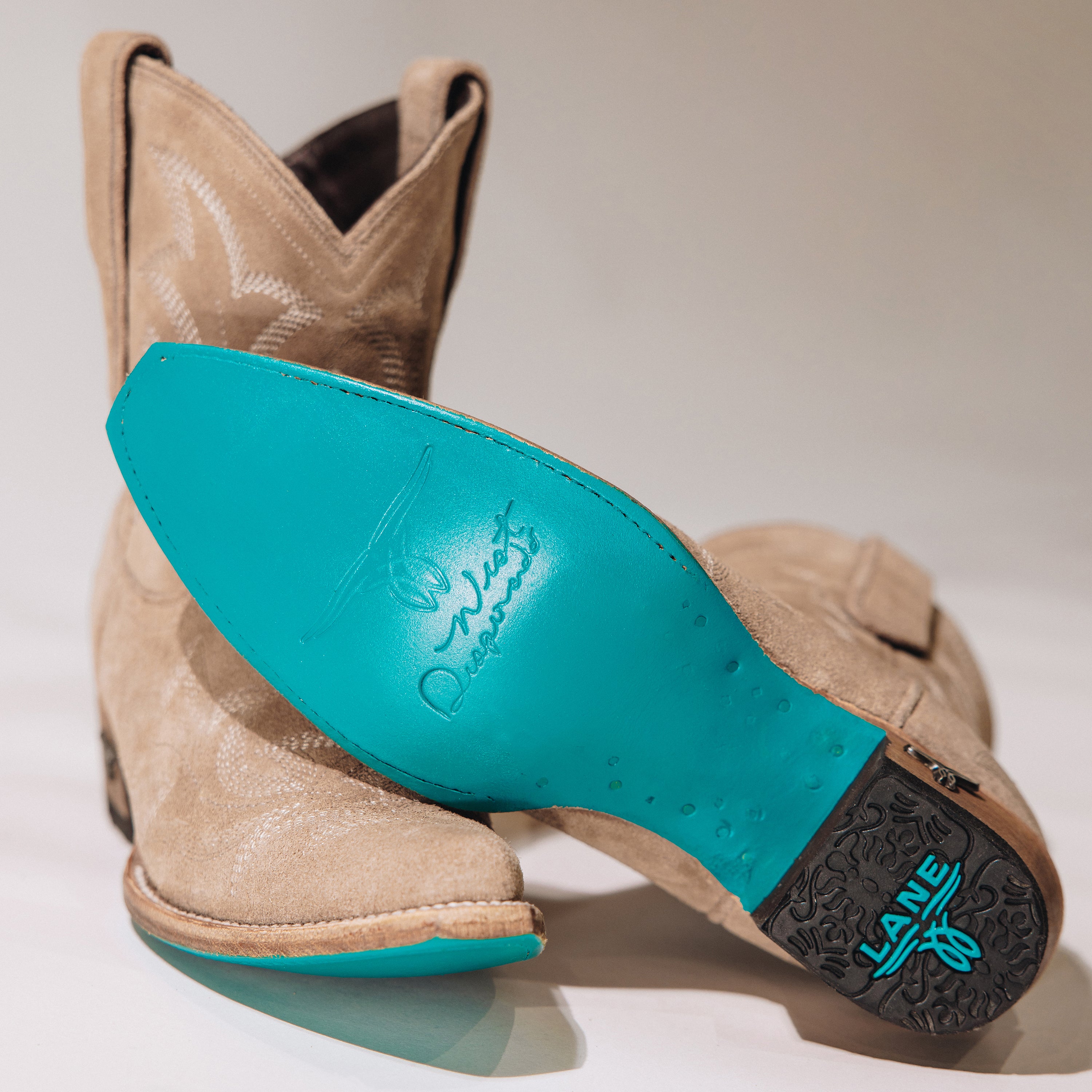 Saratoga Bootie - Latte Roughout Ladies Bootie Western Fashion by Lane