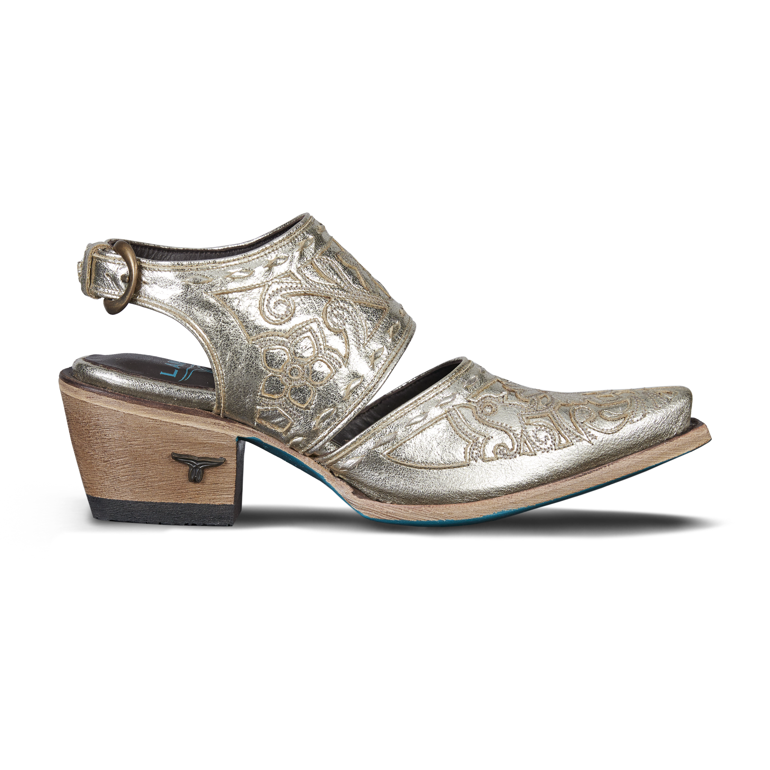Robin Slingback Mule - Champagne Metallic Mule Western Fashion by Lane