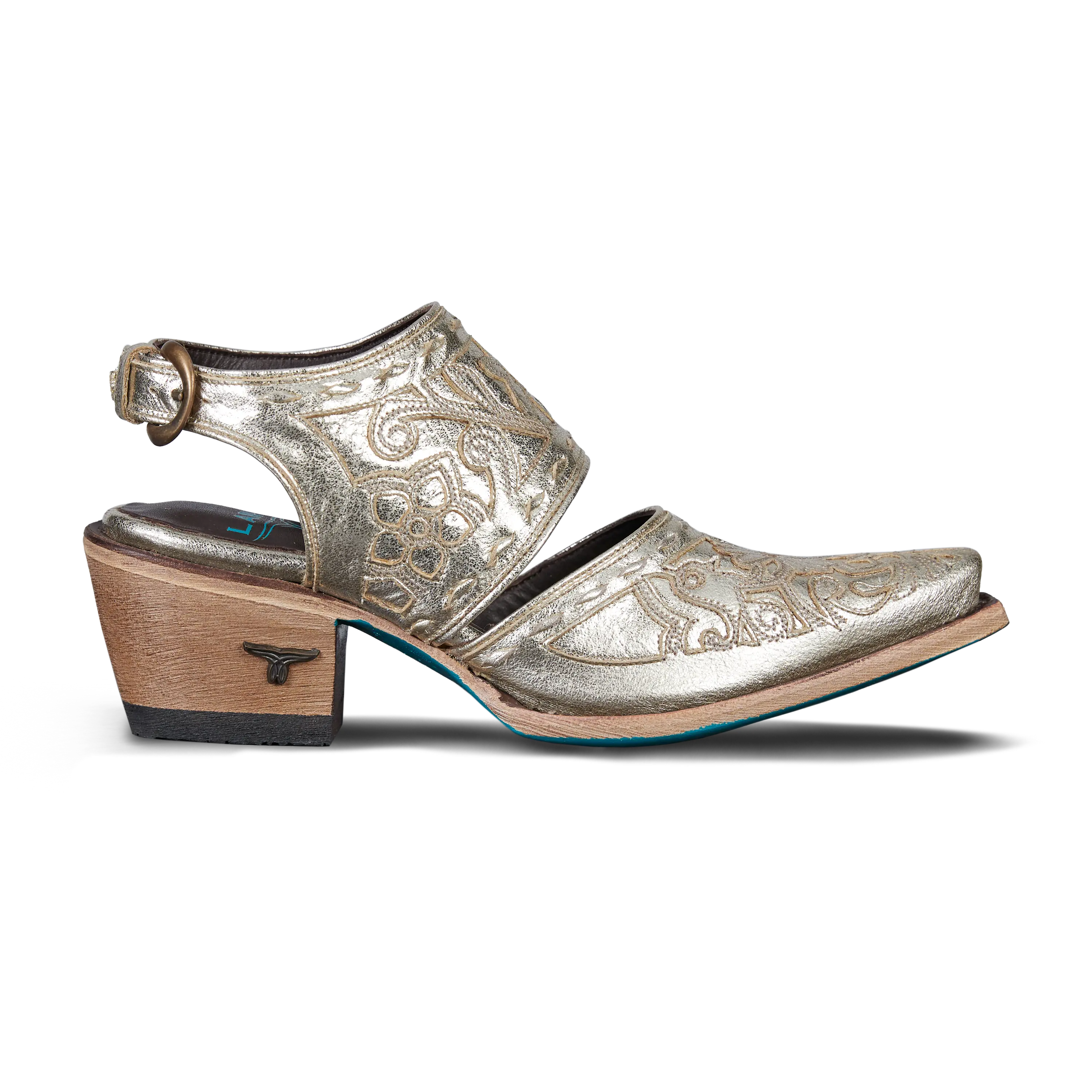 Robin Slingback Mule - Champagne Metallic Mule Western Fashion by Lane