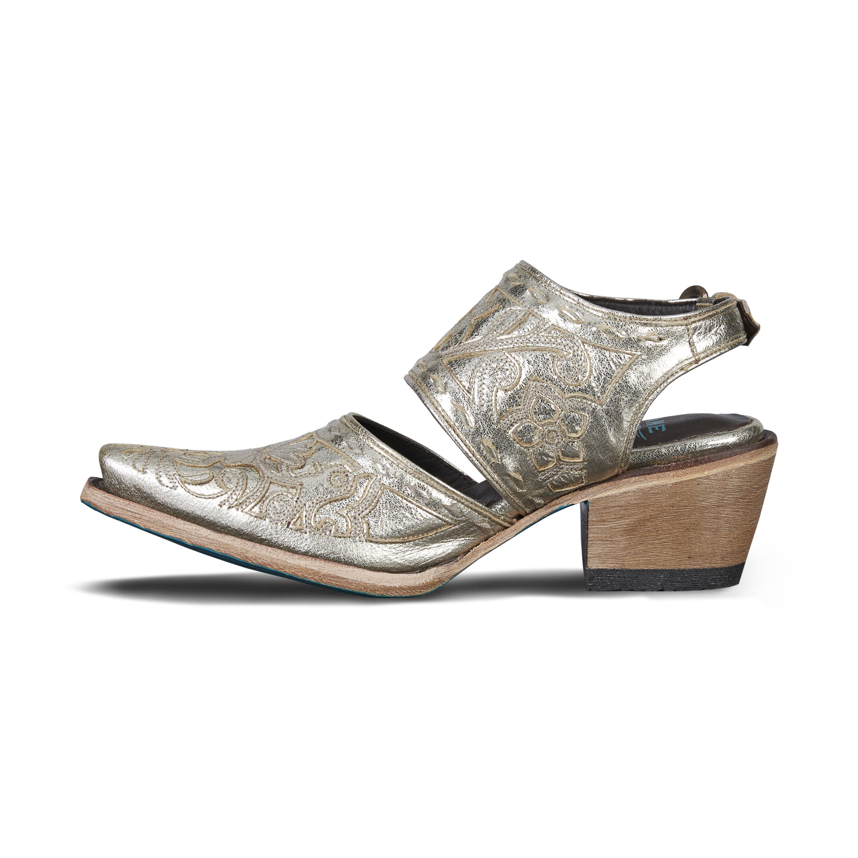 Robin Slingback Mule - Champagne Metallic Mule Western Fashion by Lane