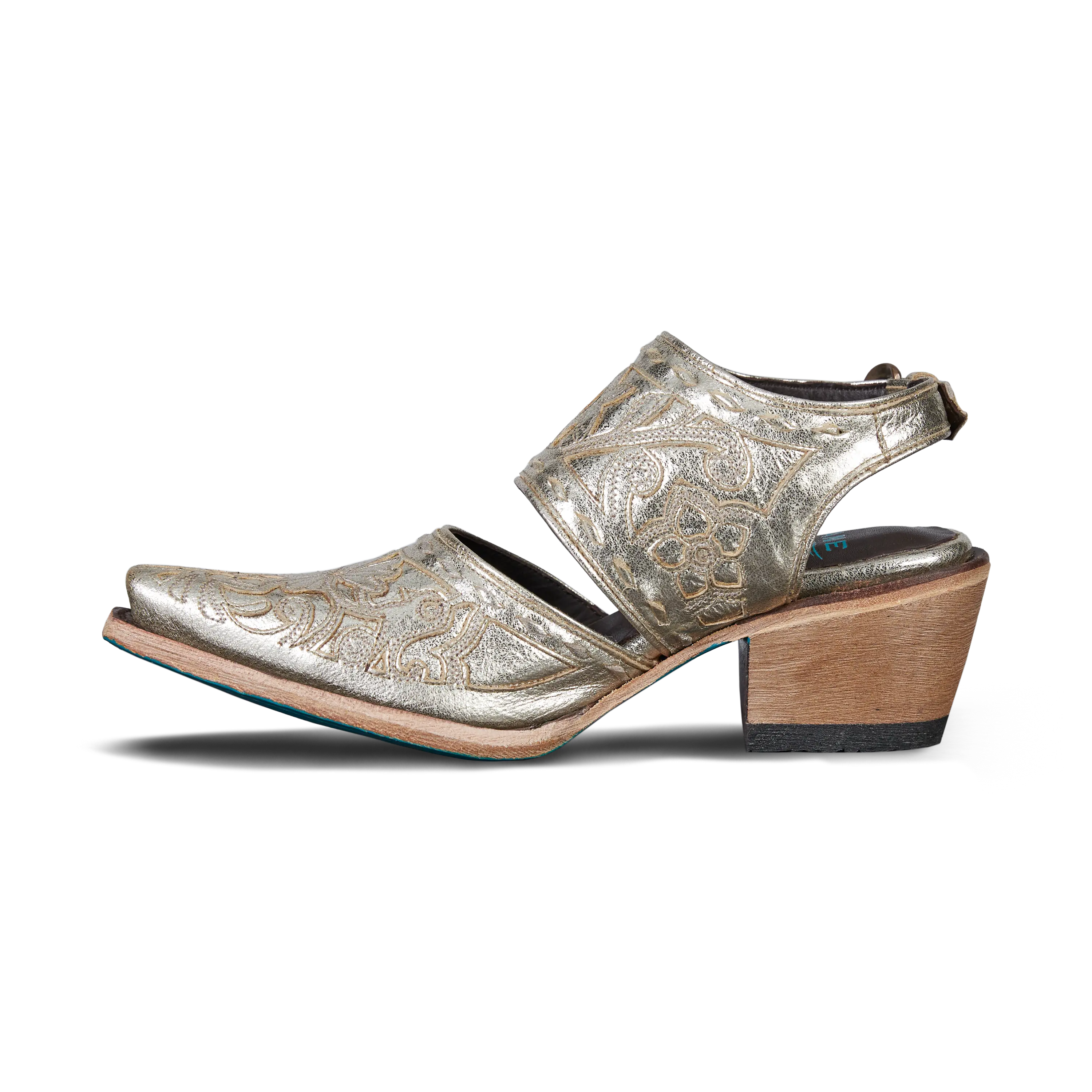 Robin Slingback Mule - Champagne Metallic Mule Western Fashion by Lane