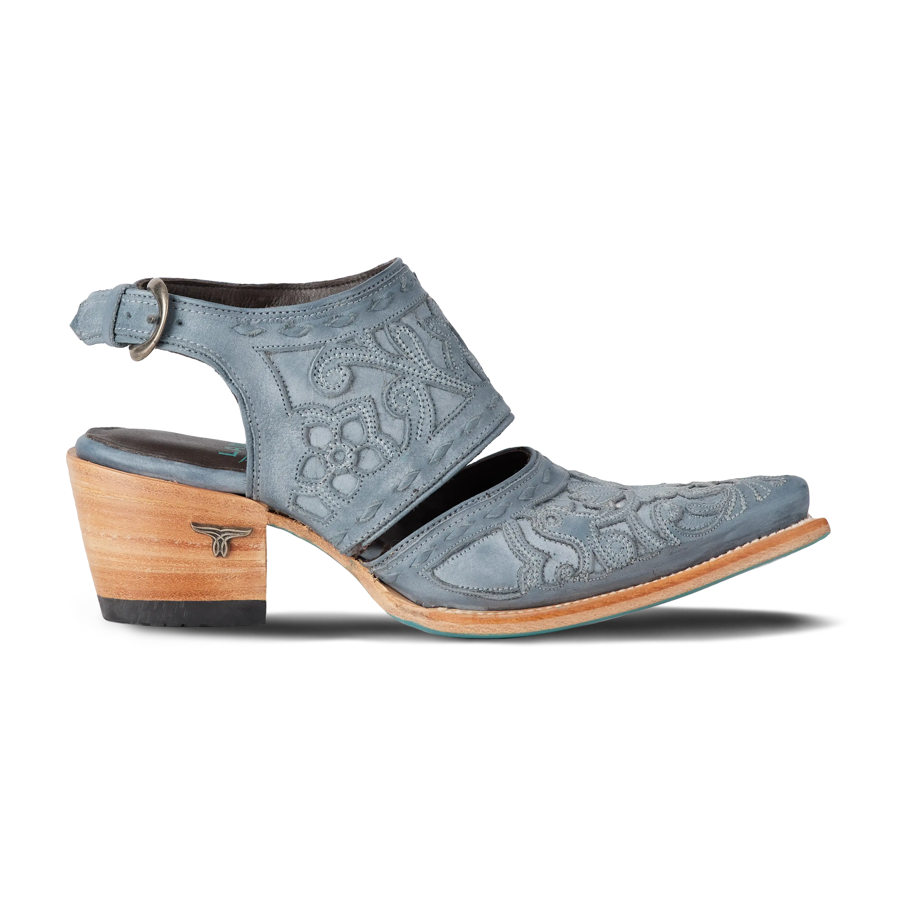 Robin Slingback Mule - Washed Denim Mule Western Fashion by Lane