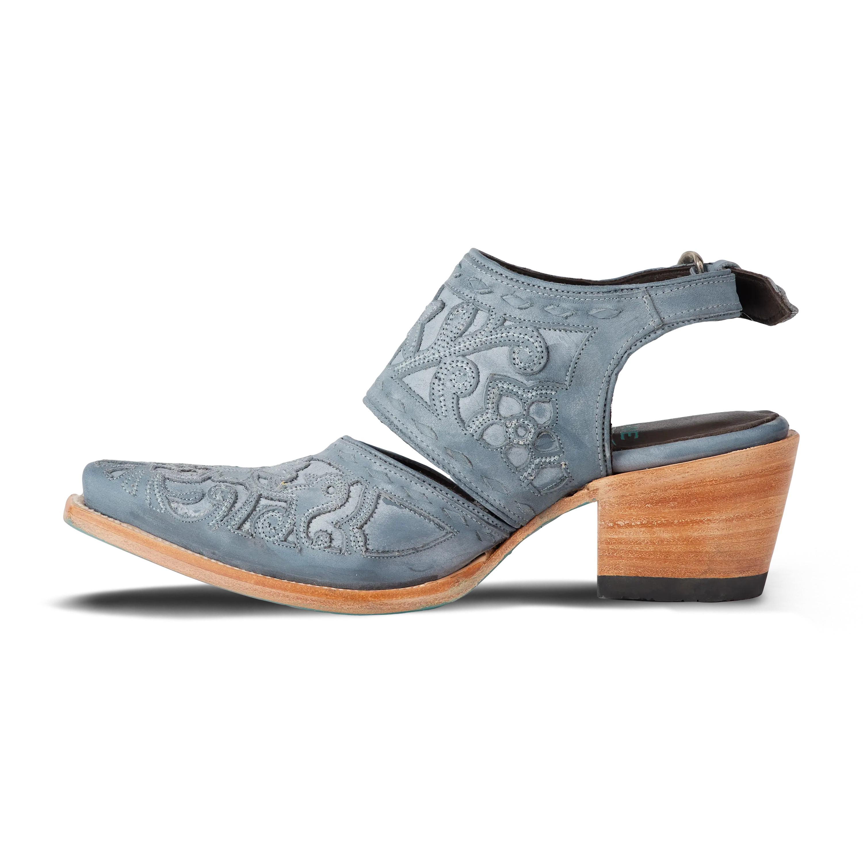 Robin Slingback Mule - Washed Denim Mule Western Fashion by Lane