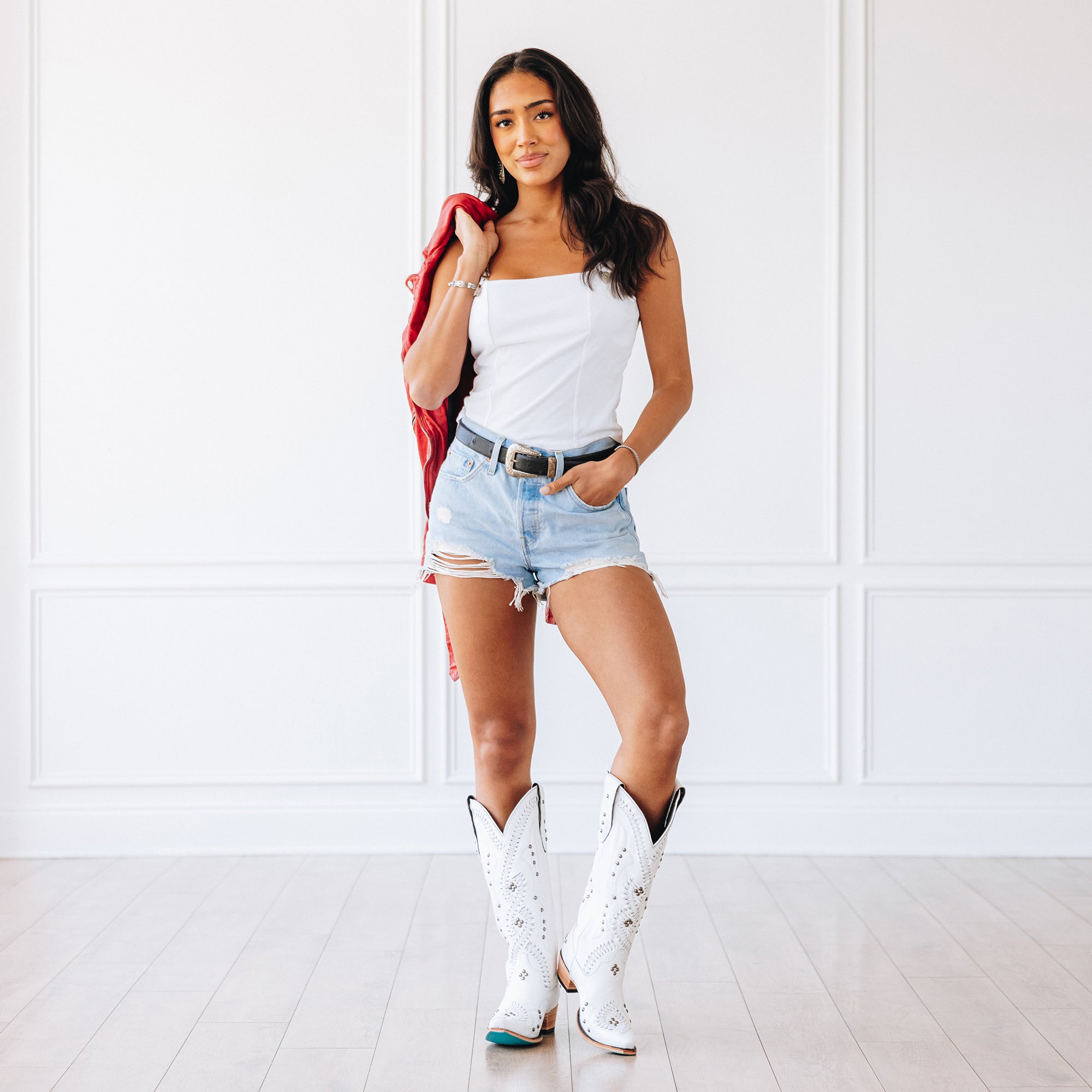 Cossette Boot - Matte White Ladies Boot Western Fashion by Lane