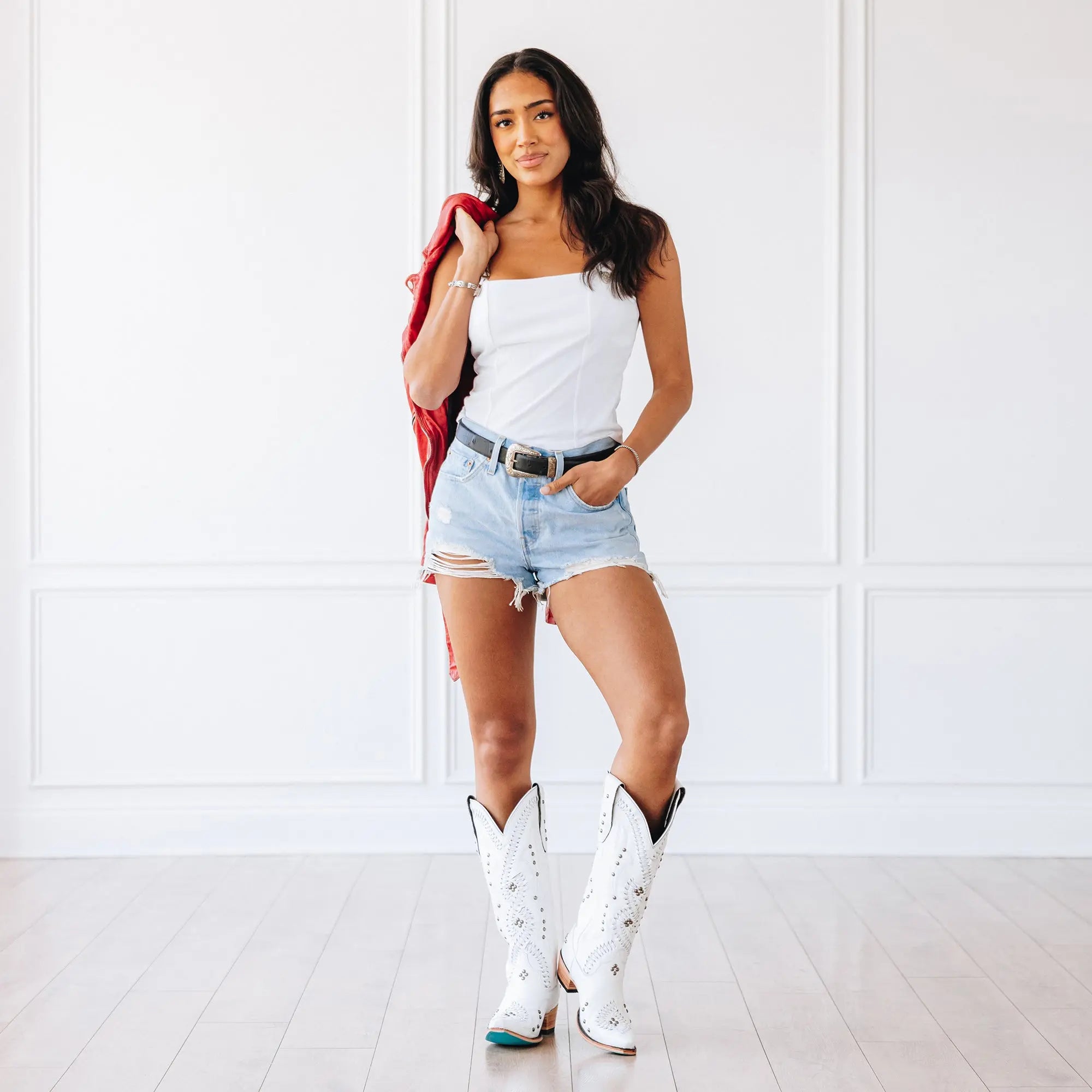 Cossette Boot - Matte White Ladies Boot Western Fashion by Lane