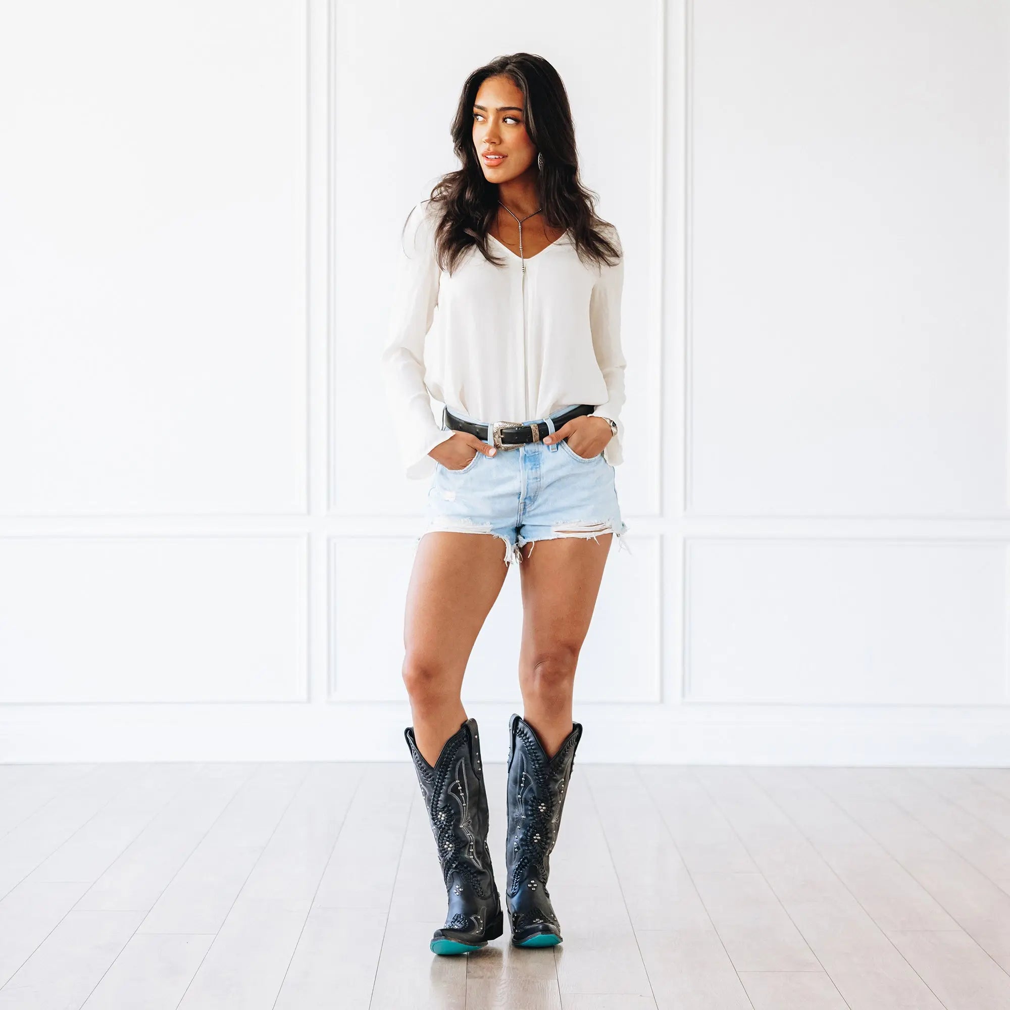 Cossette Boot - Jet Black Ladies Boot Western Fashion by Lane