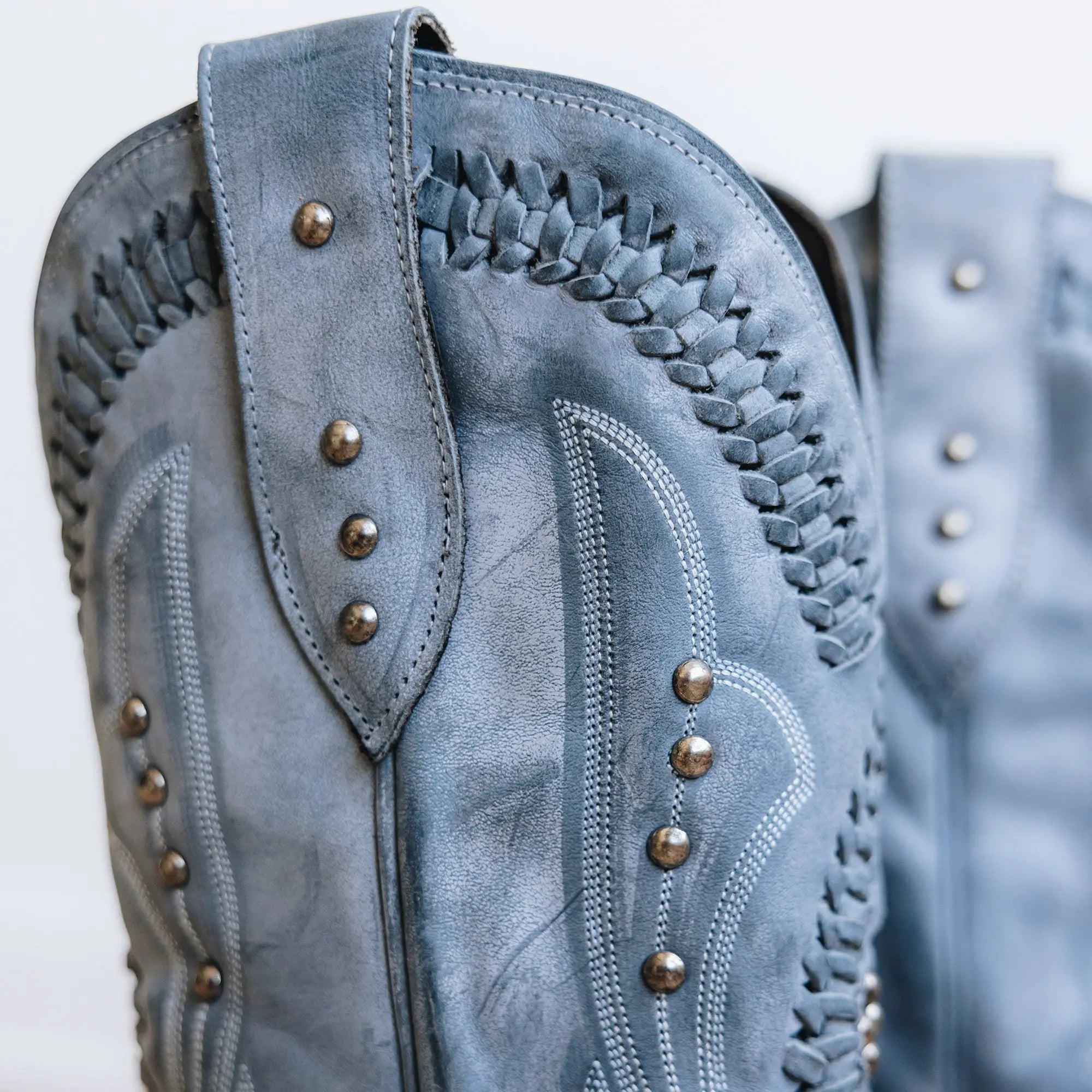 Cossette Boot - Washed Denim Ladies Boot Western Fashion by Lane