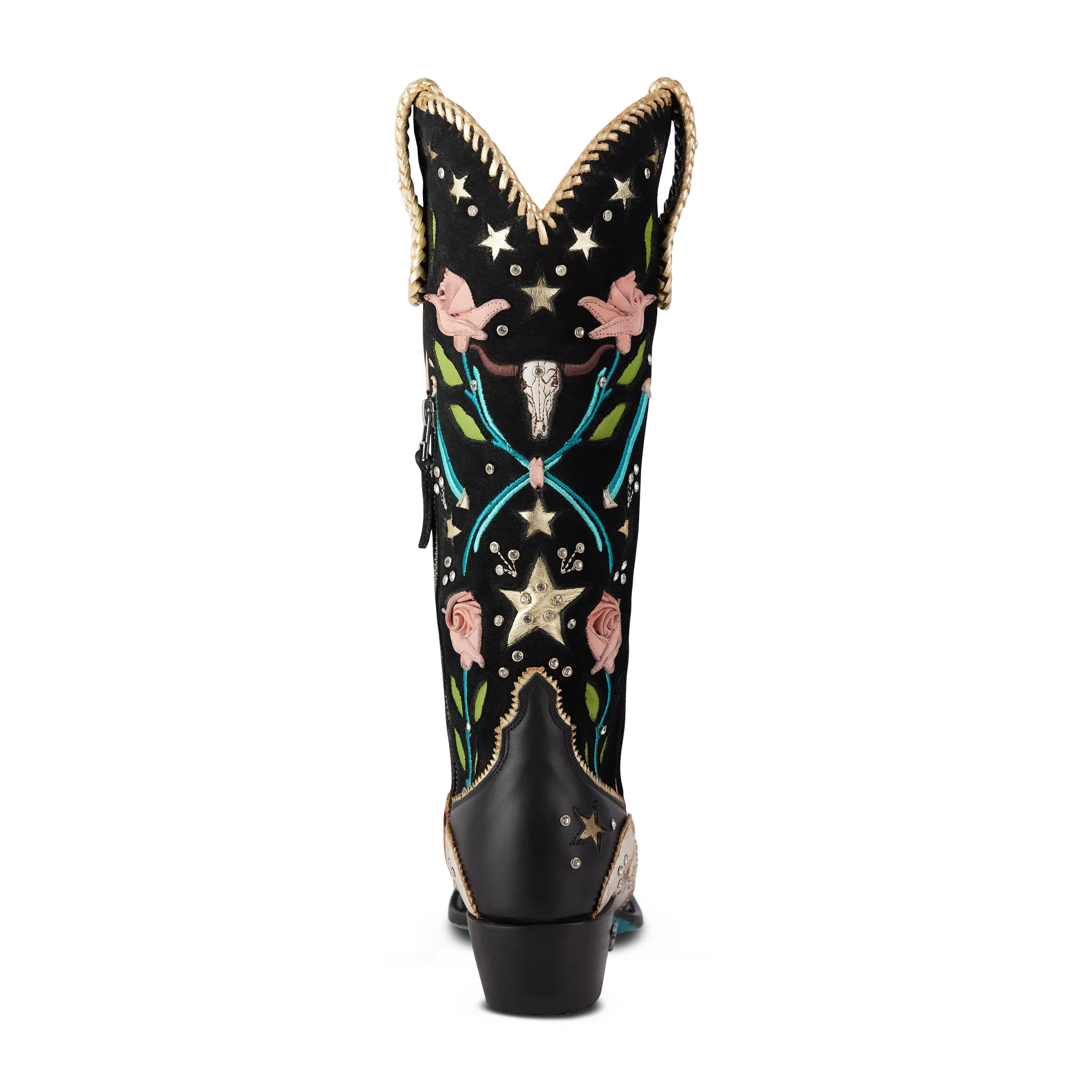 Stars Align Boot - Jet Black & Ceramic Crackle Ladies Boot Western Fashion by Lane