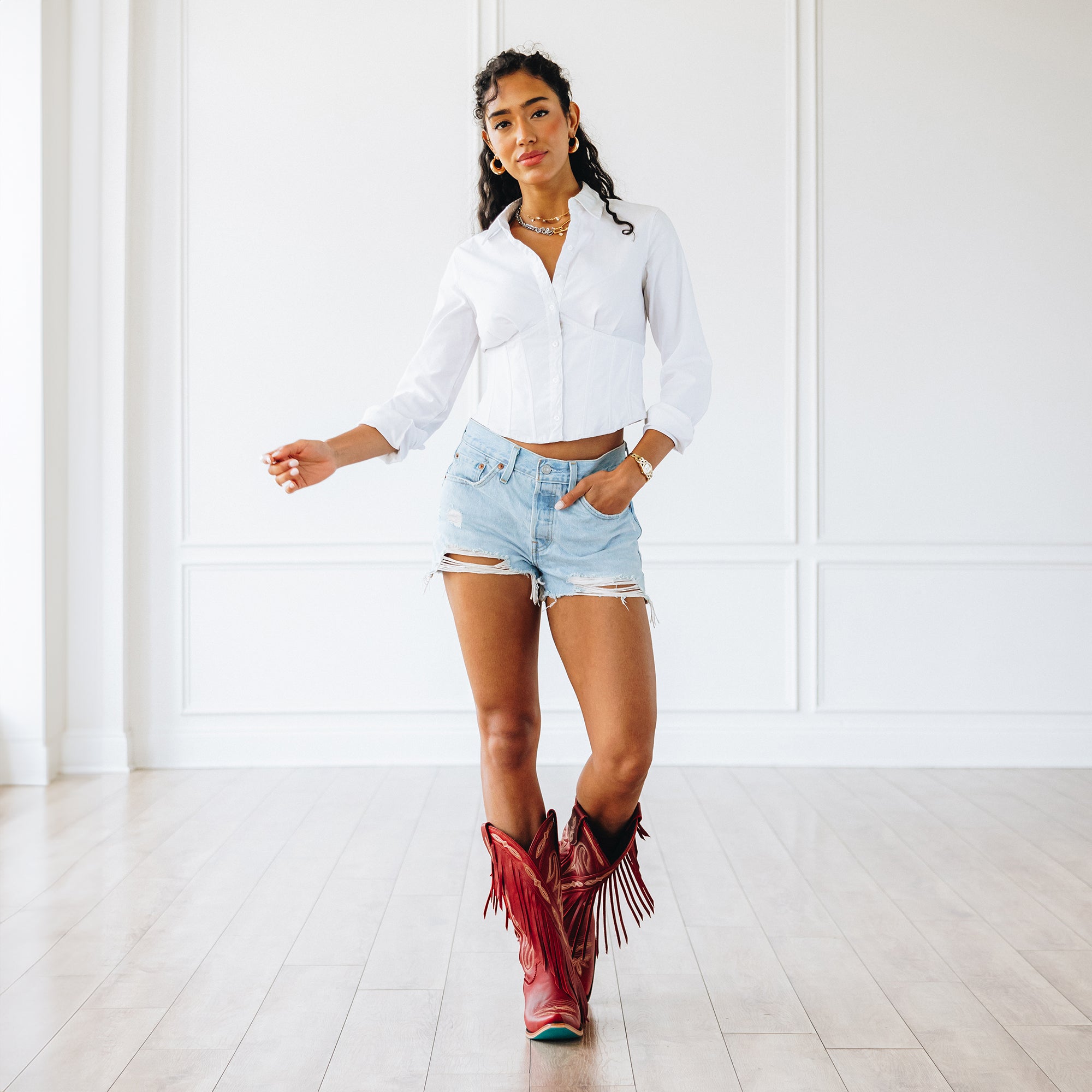 Senita Falls Boot - Smoldering Ruby Ladies Boot Western Fashion by Lane
