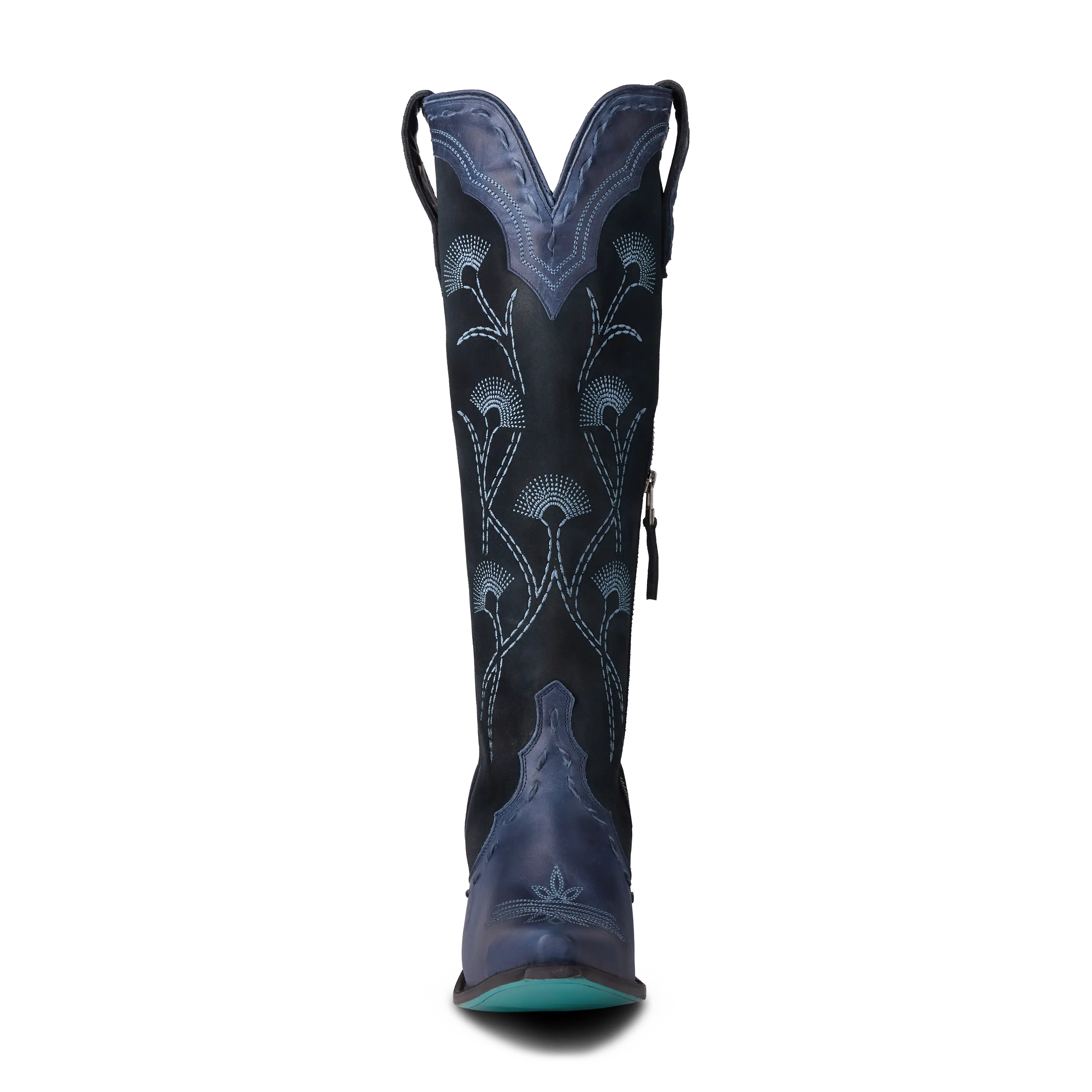 Tessa Knee High - Navy Suede Ladies Boot Western Fashion by Lane