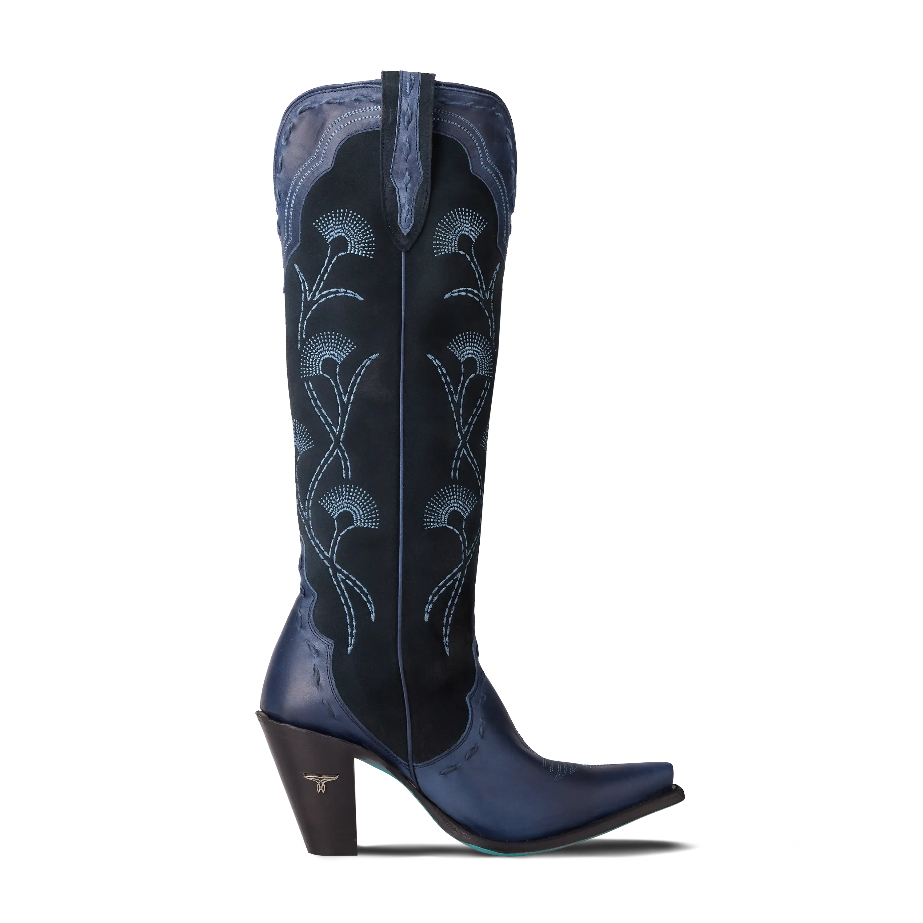 Tessa Knee High - Navy Suede Ladies Boot Western Fashion by Lane