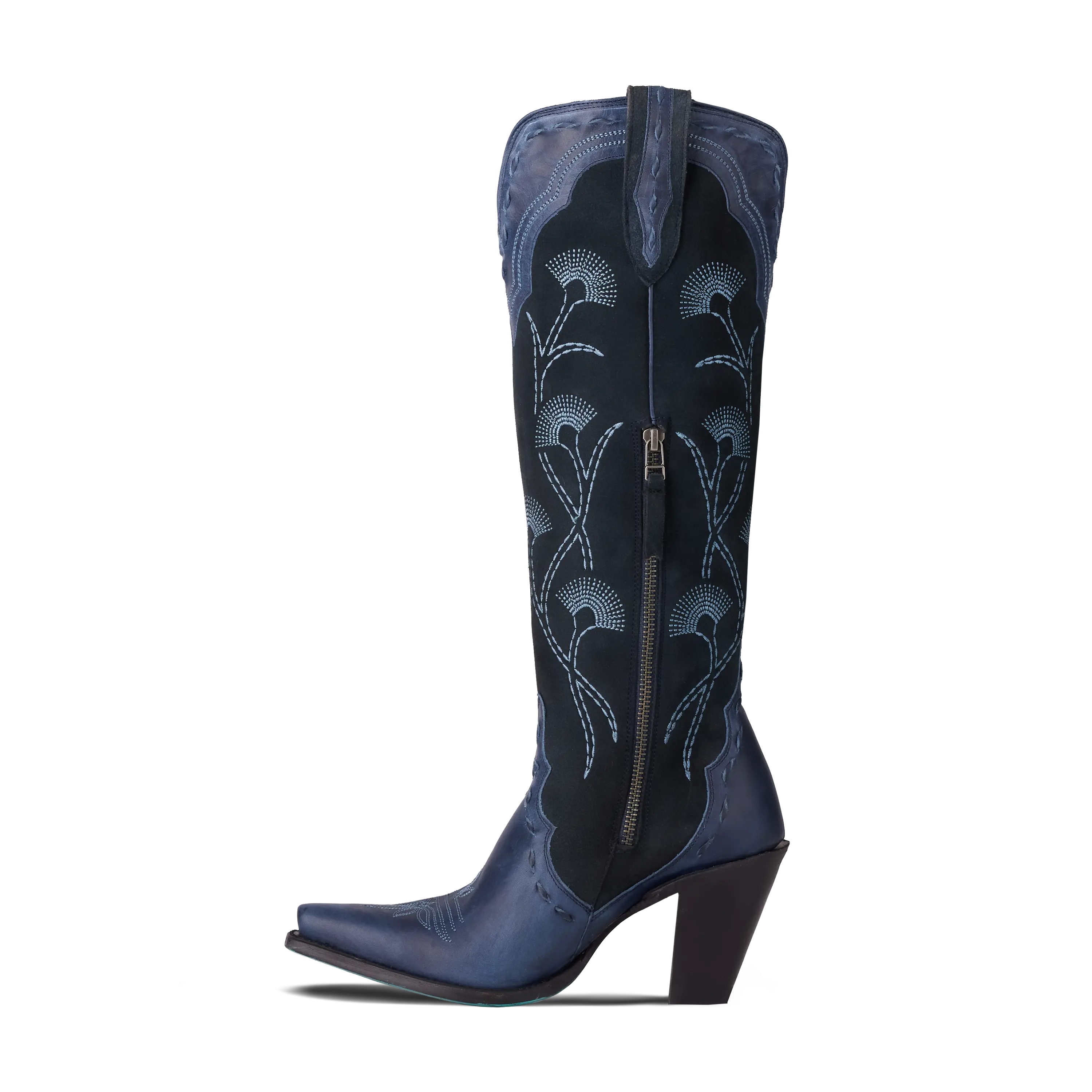 Tessa Knee High - Navy Suede Ladies Boot Western Fashion by Lane