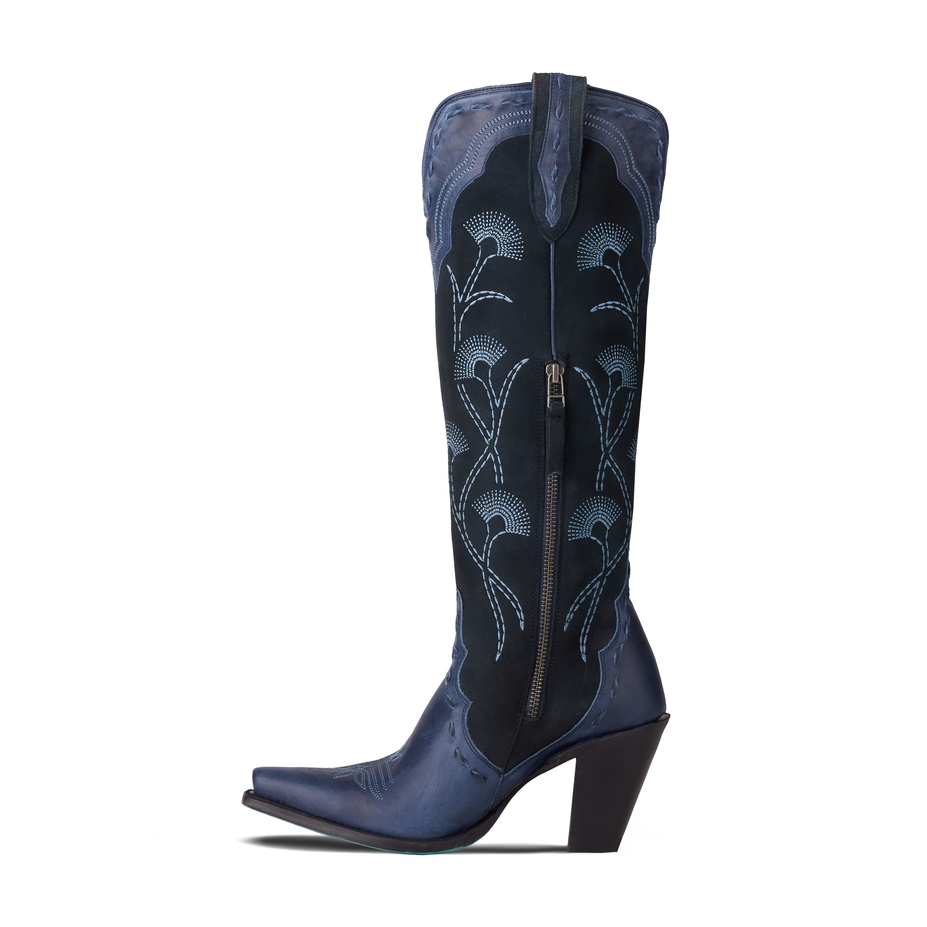 Tessa Knee High - Navy Suede Ladies Boot Western Fashion by Lane