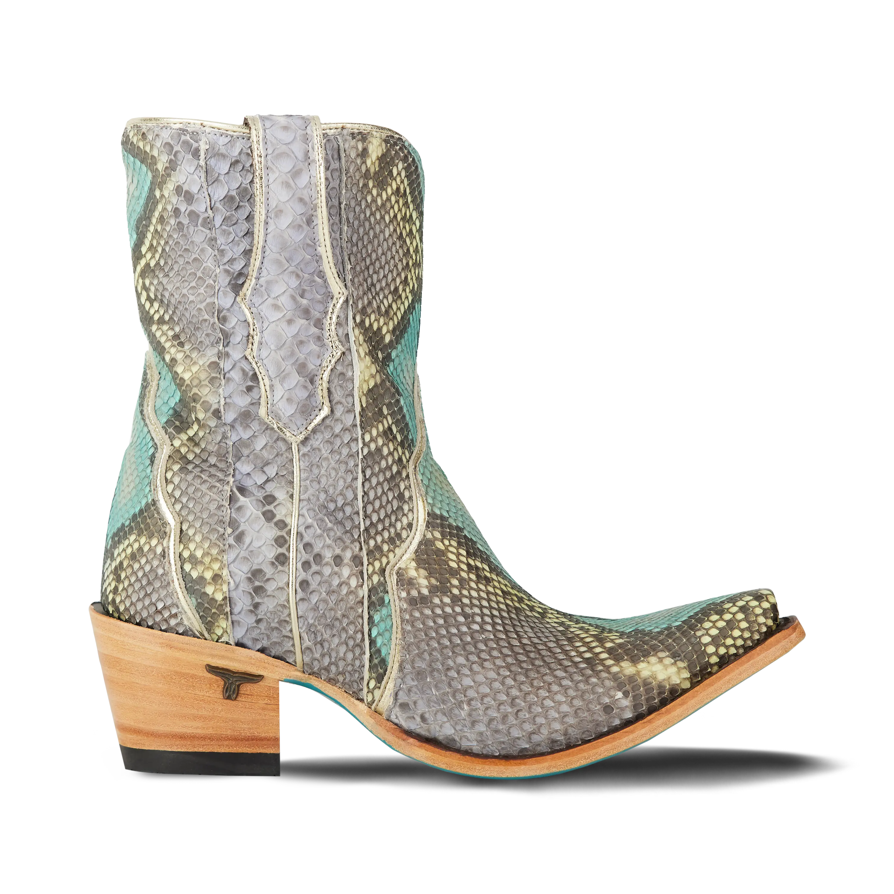 Vickson Exotic Bootie - Blue Watercolor Ladies Bootie Western Fashion by Lane