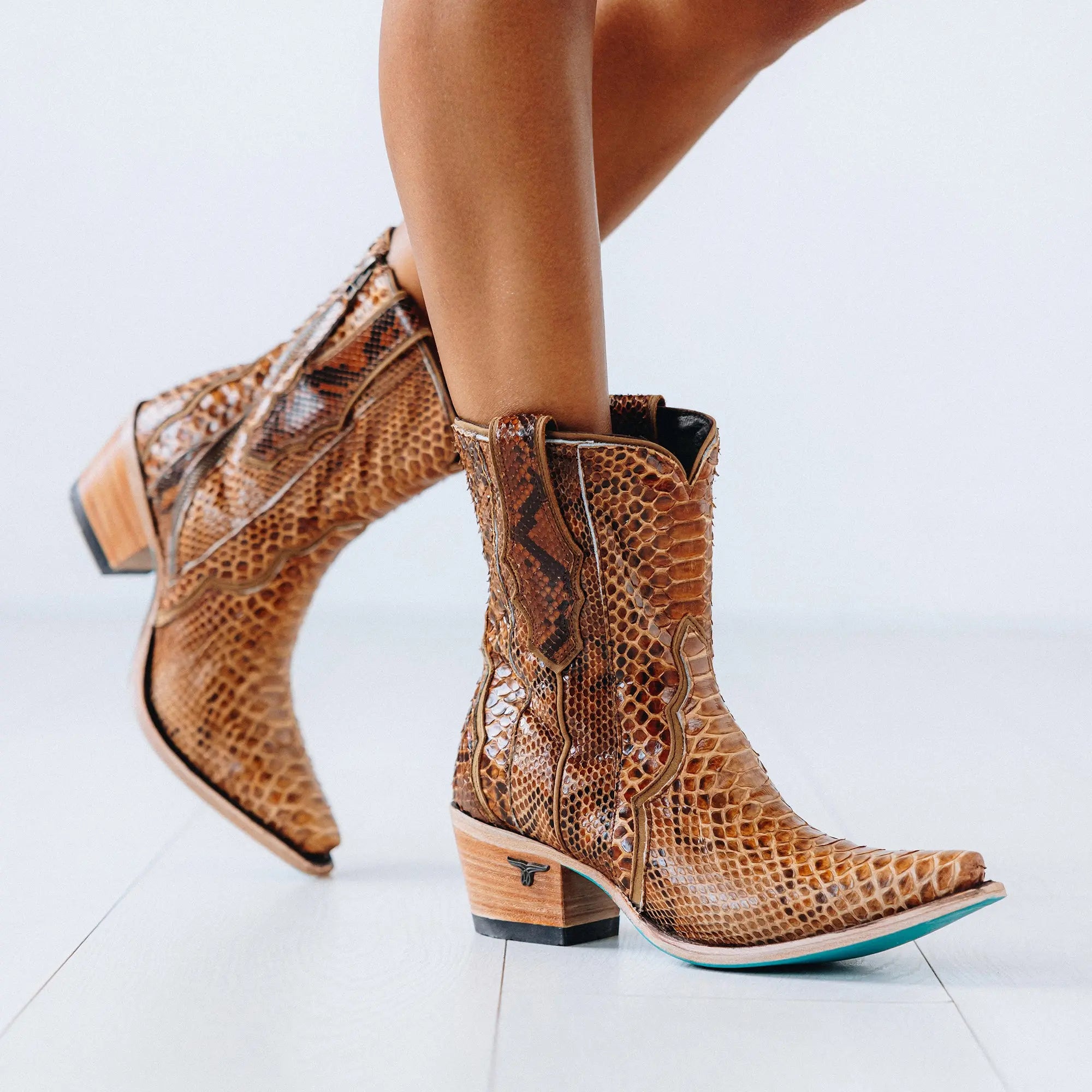 Vickson Exotic Bootie - Copperhead Ladies Bootie Western Fashion by Lane