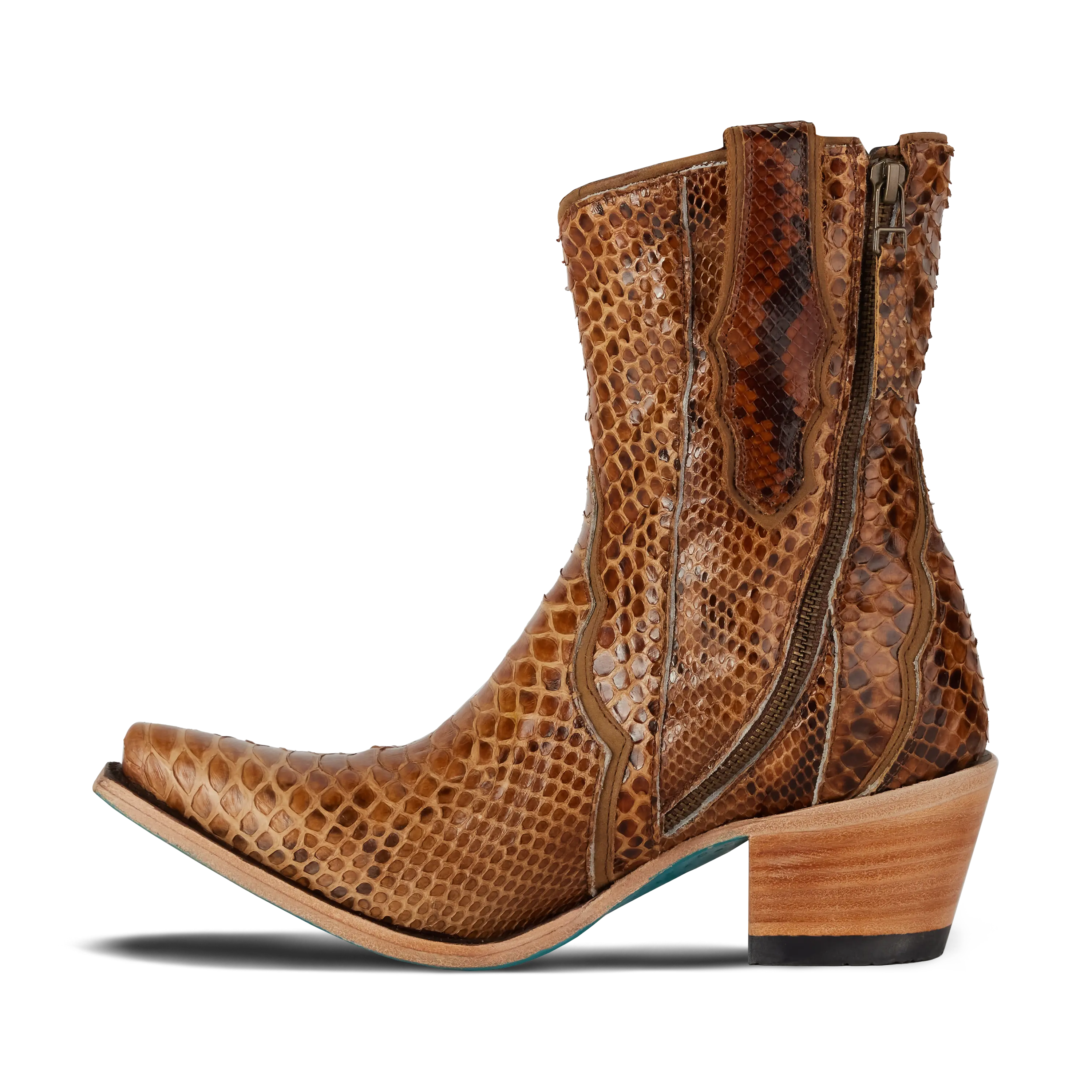 Vickson Exotic Bootie - Copperhead Ladies Bootie Western Fashion by Lane